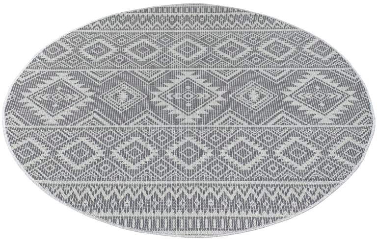 Carpet City Outdoorteppich "PALM3522" rund 5 mm Höhe Wetterfest & UV-bestän günstig online kaufen