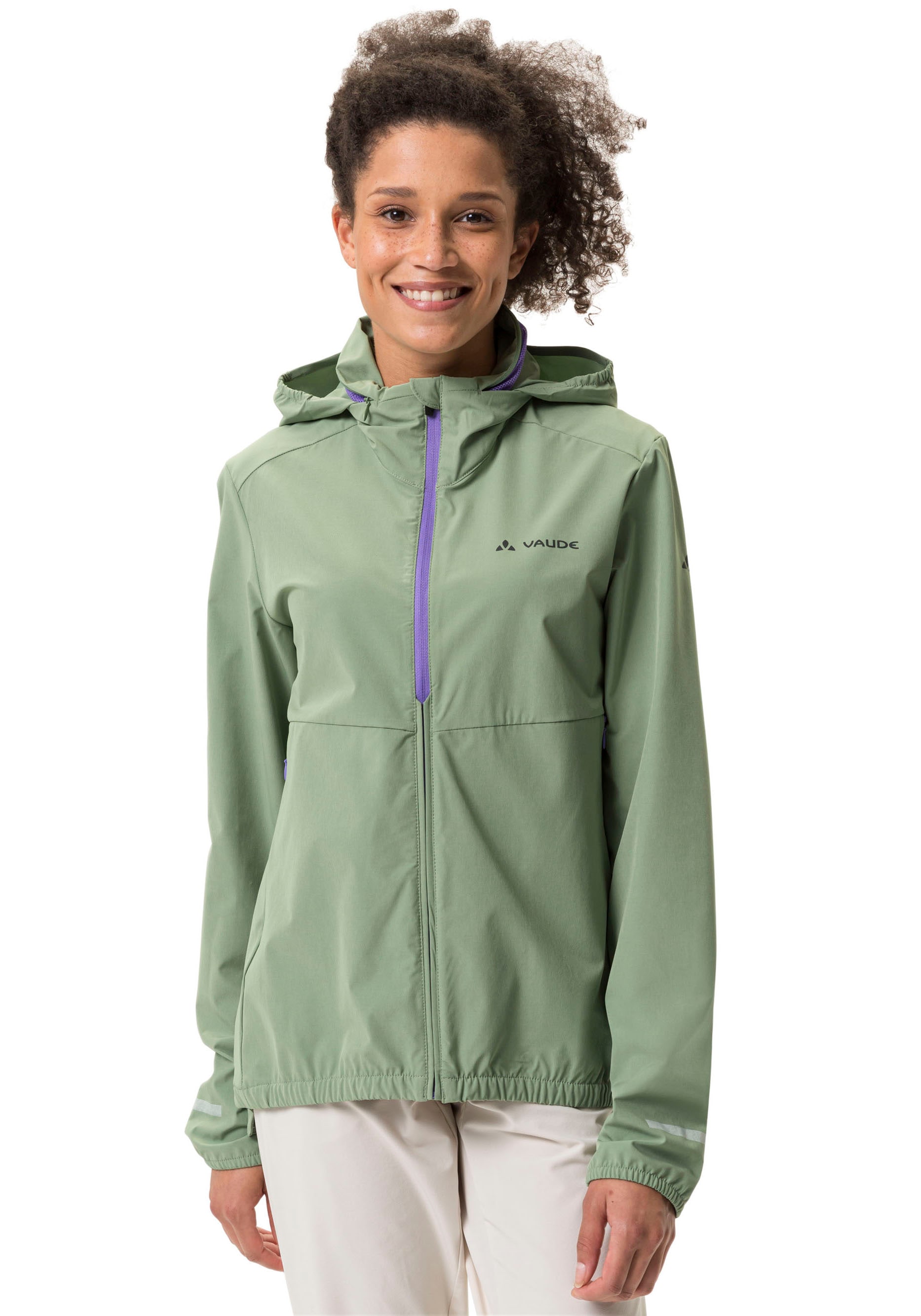 VAUDE Funktionsjacke "WOMENS CYCLIST AIR JACKET", (1 St.), ohne Kapuze, Wasserabweisend & Windabweisend & Atmungsaktiv