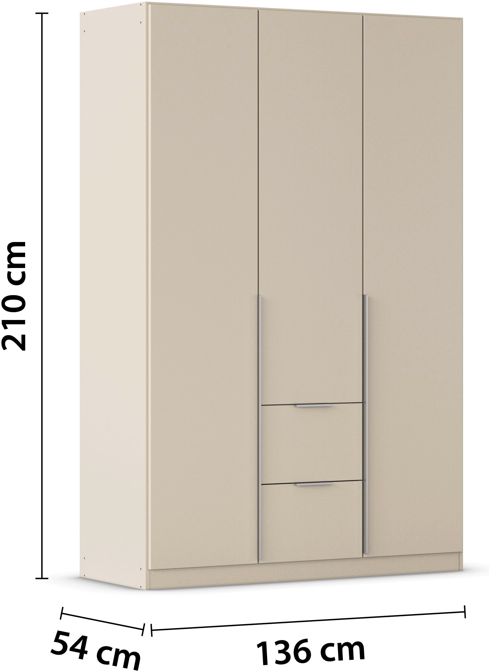 rauch Drehtürenschrank »Kleiderschrank Schrank Garderobe AGORDO mit Dekor- oder Hochglanzfront«, mit Außenschubkästen, in 6 Breiten und 2 Höhen MADE IN GERMANY