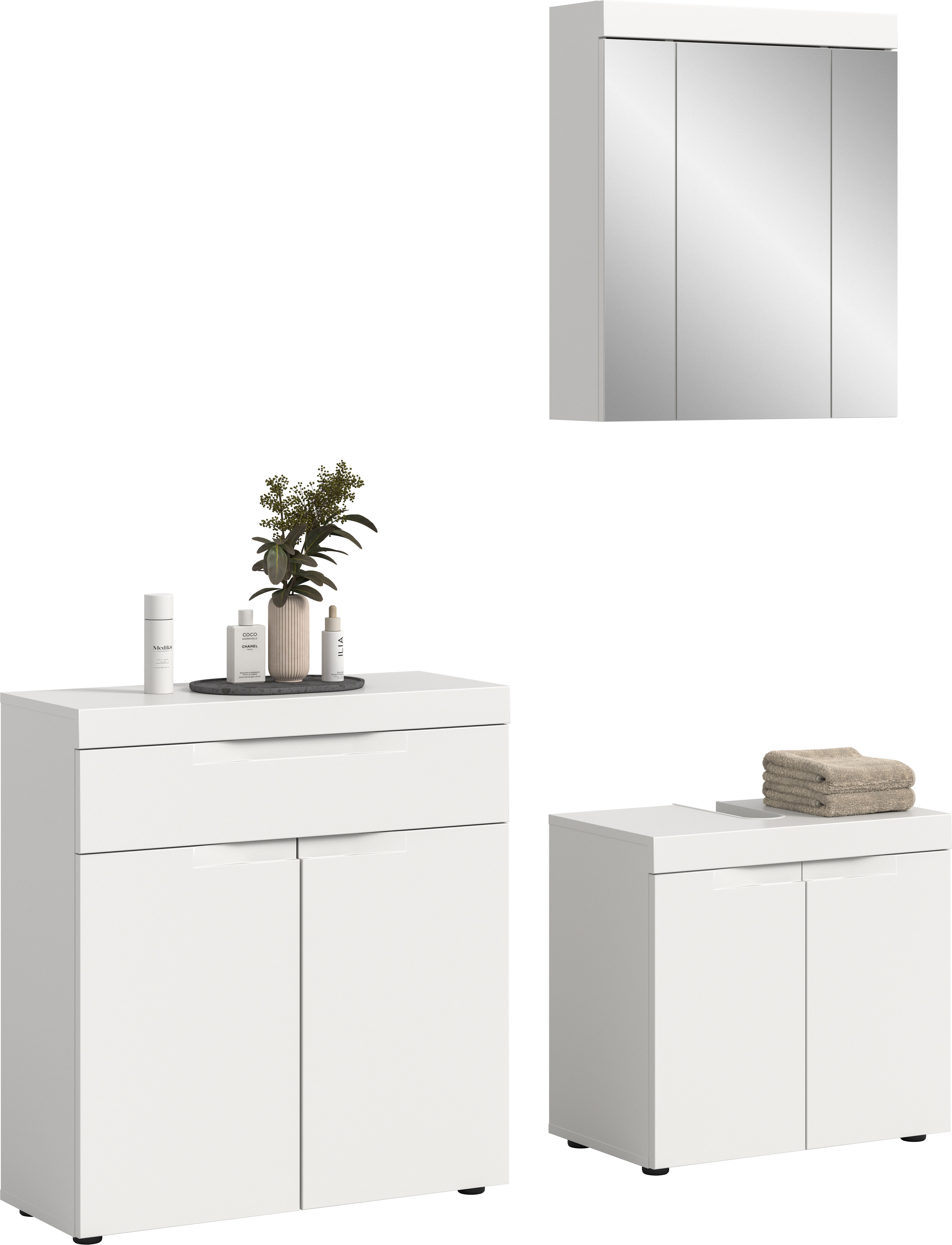 OTTO home Badmöbel-Set "MAOI, 3-teilige Badkombination, hochwertige MDF Front"