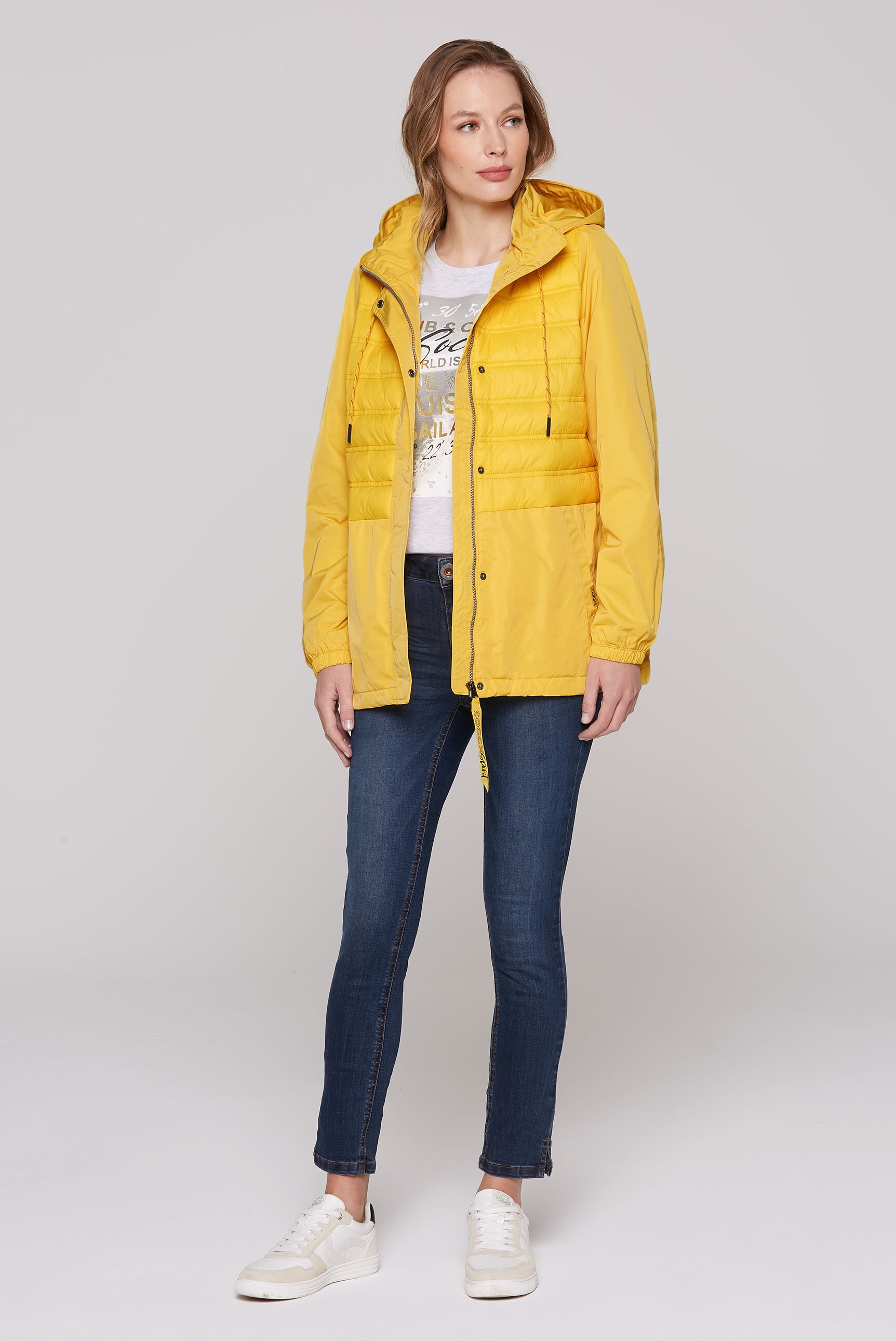 SOCCX Windbreaker mit Kapuze mit Elastikbündchen