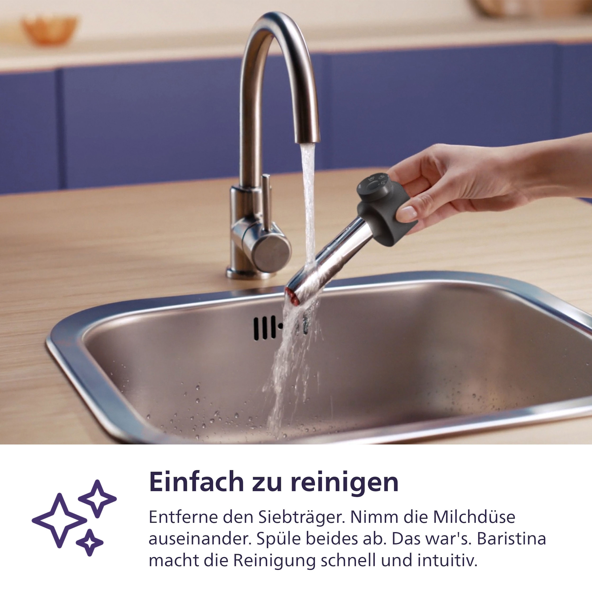 PHILIPS baristina Espressomaschine »Latte BAR400/60 mit Mahlwerk für ganze Bohnen und Milchschaumdüse« 3 Schaumarten, 16 bar Pumpendruck, Schwarzgrau​
