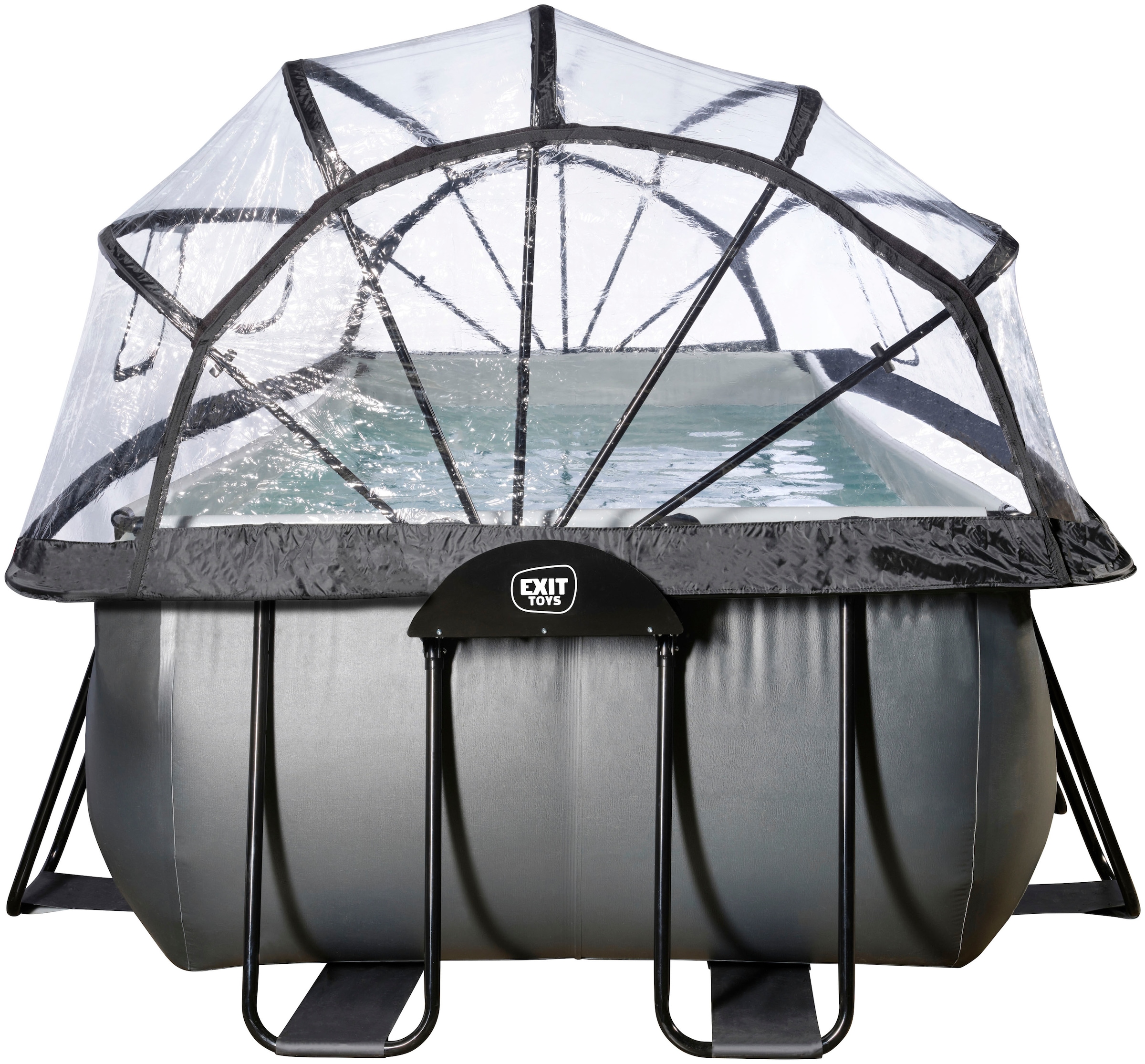 EXIT Framepool »inkl. multifunktionaler Poolabdeckung«, (Set, 4 tlg.), BxLxH: 250x540x100 cm, mit Sandfilteranlage und Sicherheitsleiter