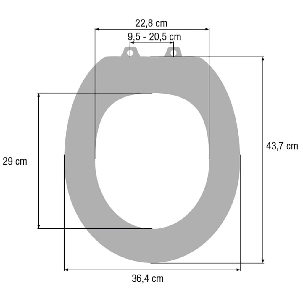 CORNAT WC-Sitz »Superflaches Design - Pflegeleichter Duroplast - Quick up«