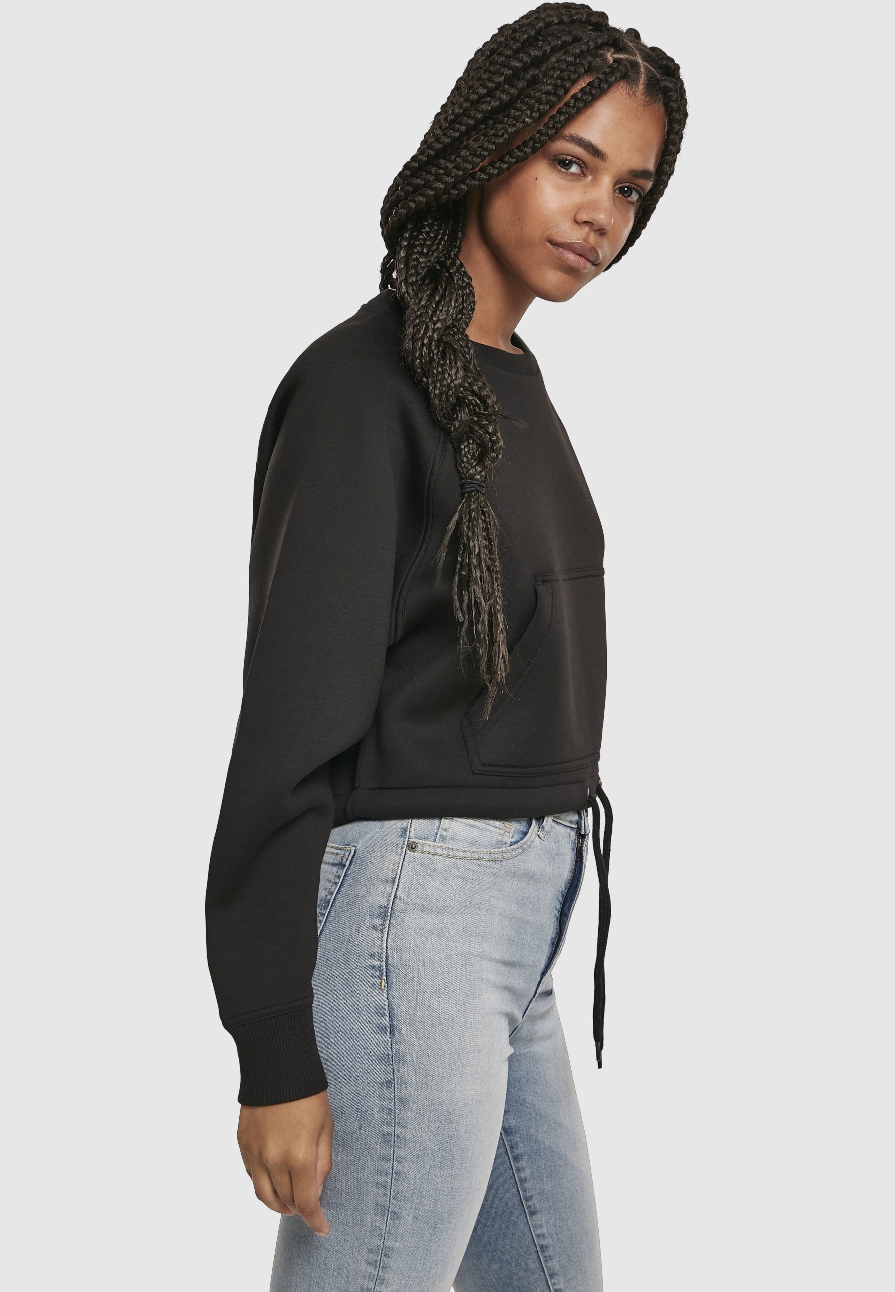 URBAN CLASSICS Sweatshirt »Urban Classics Damen Ladies Oversized Short Raglan Crew«, 1 Stk.
