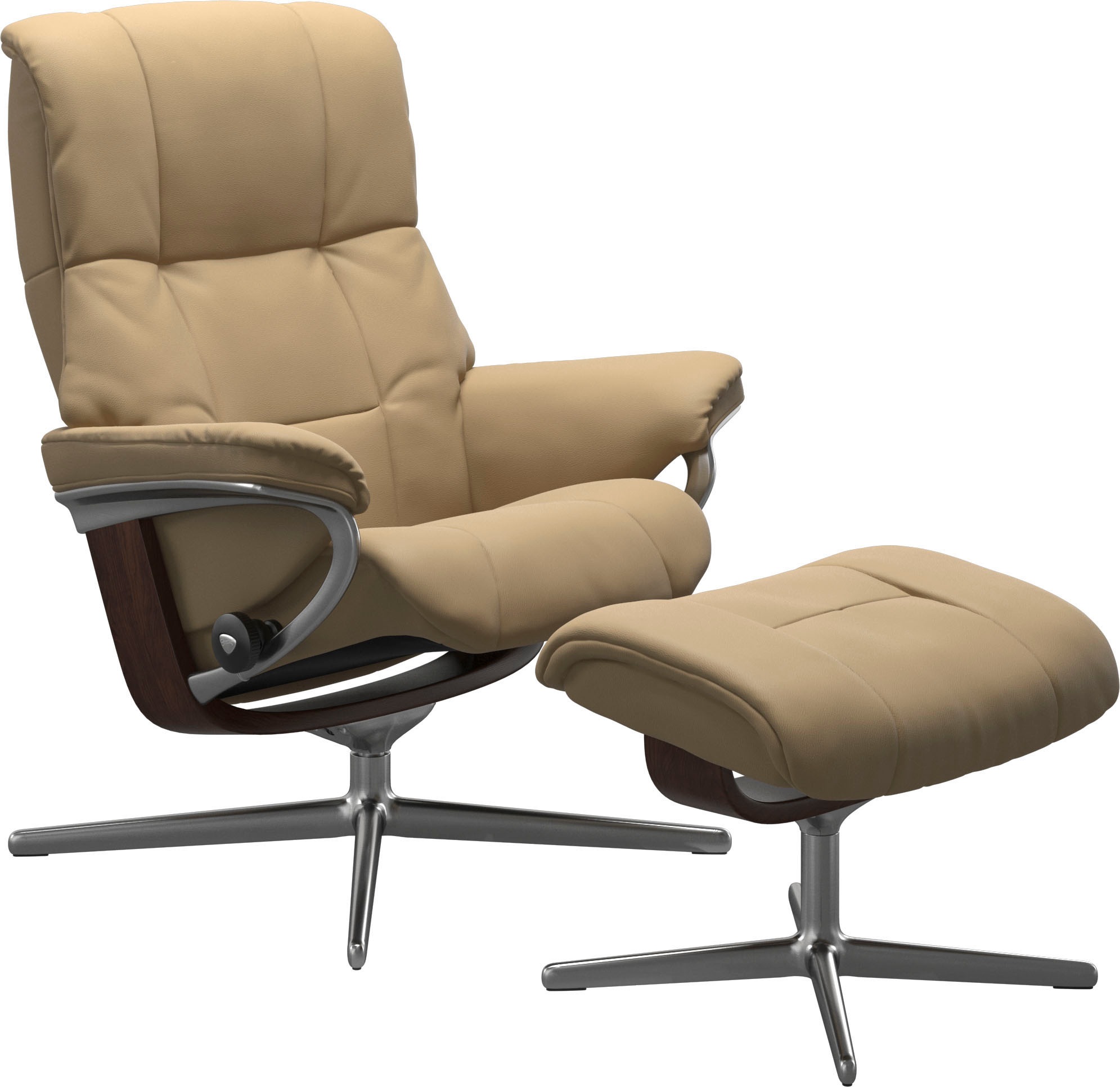 Stressless® Fußhocker »Mayfair«, mit Cross Base, Größe S, M & L, Holzakzent Braun