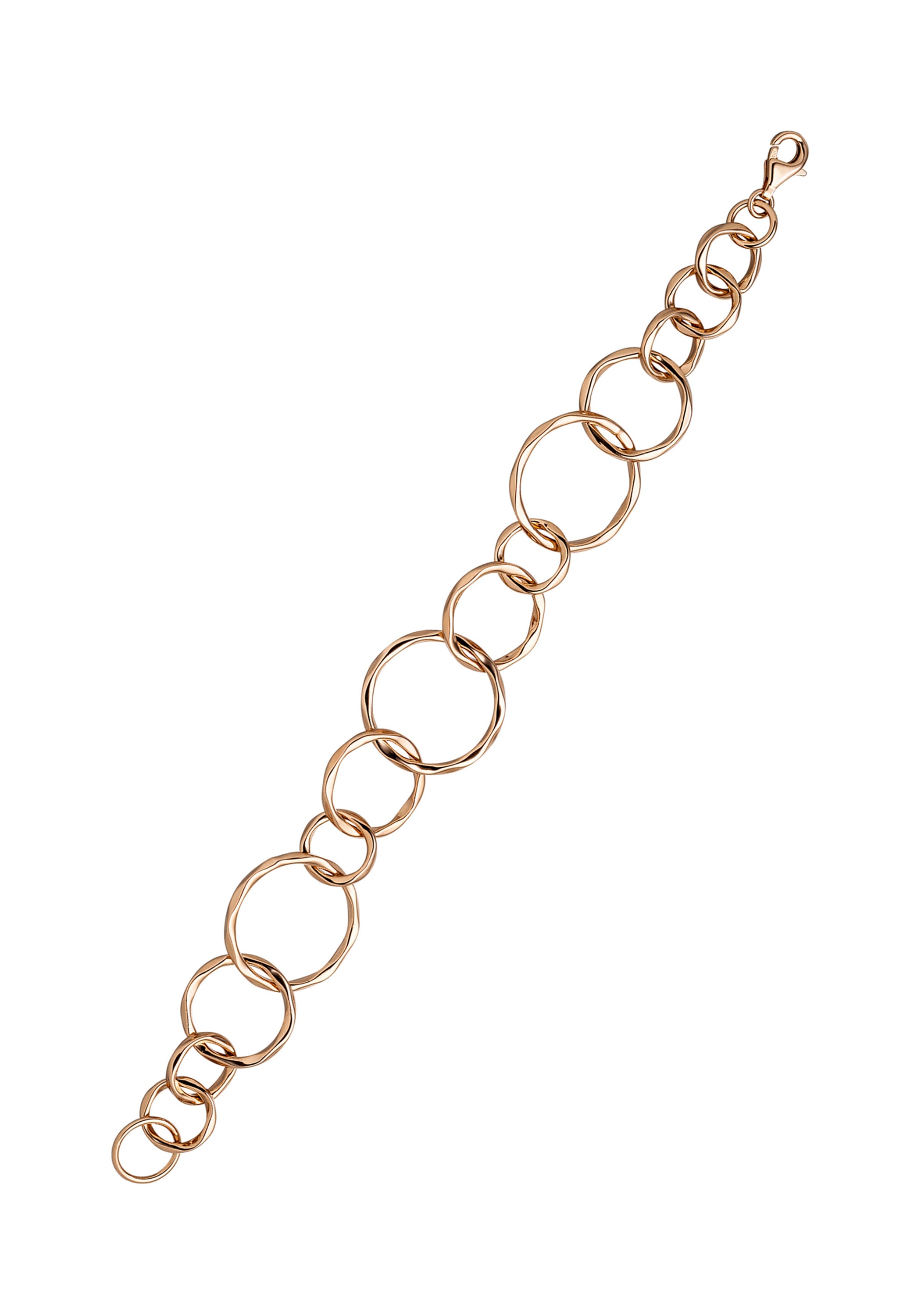 JOBO Armband »aus großen Kreisen«, 925 Silber roségold vergoldet 19 cm  kaufen | BAUR
