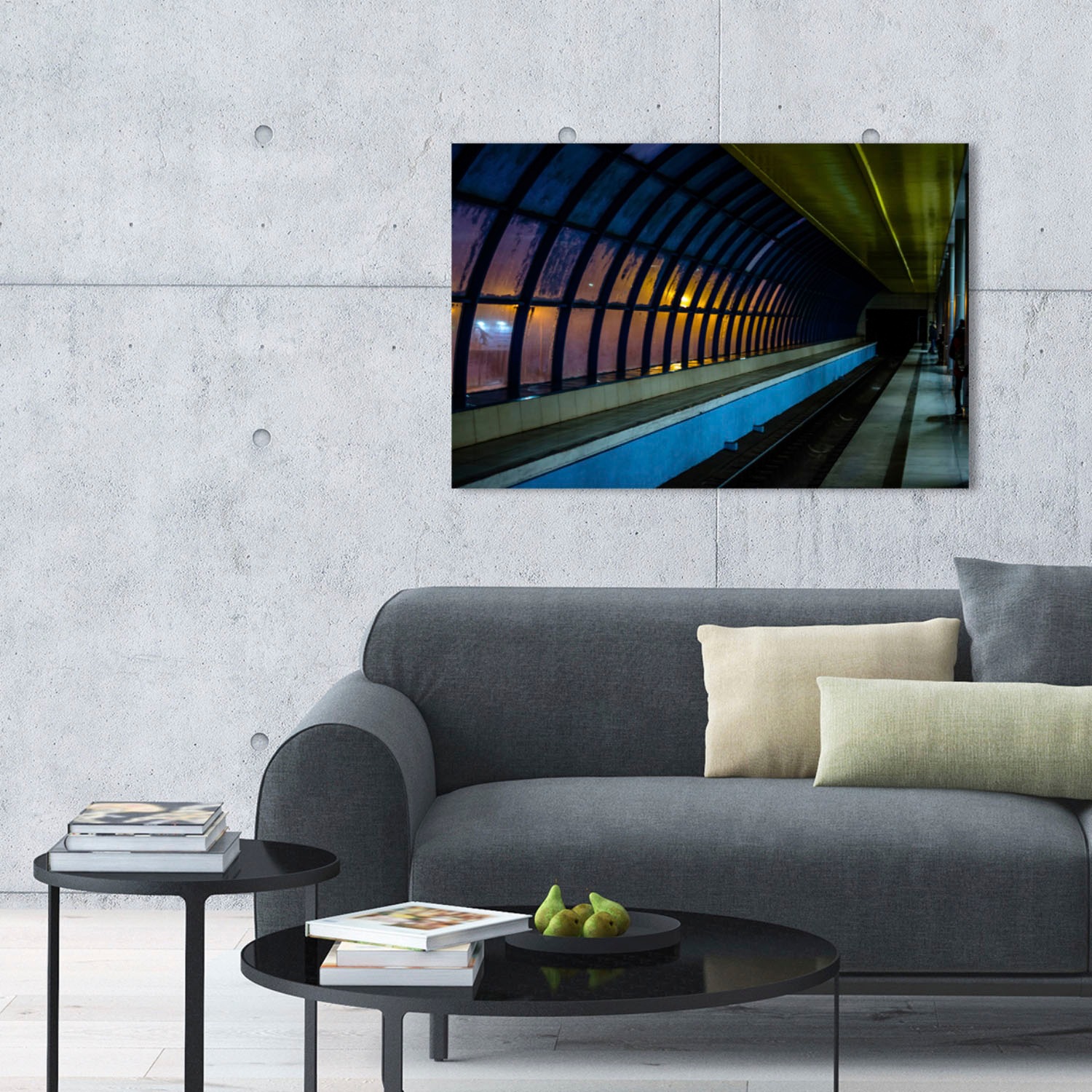 queence Acrylglasbild »Bahngleis«, Kunst-Züge-Zugbilder, Fine Art-Print in Galeriequalität