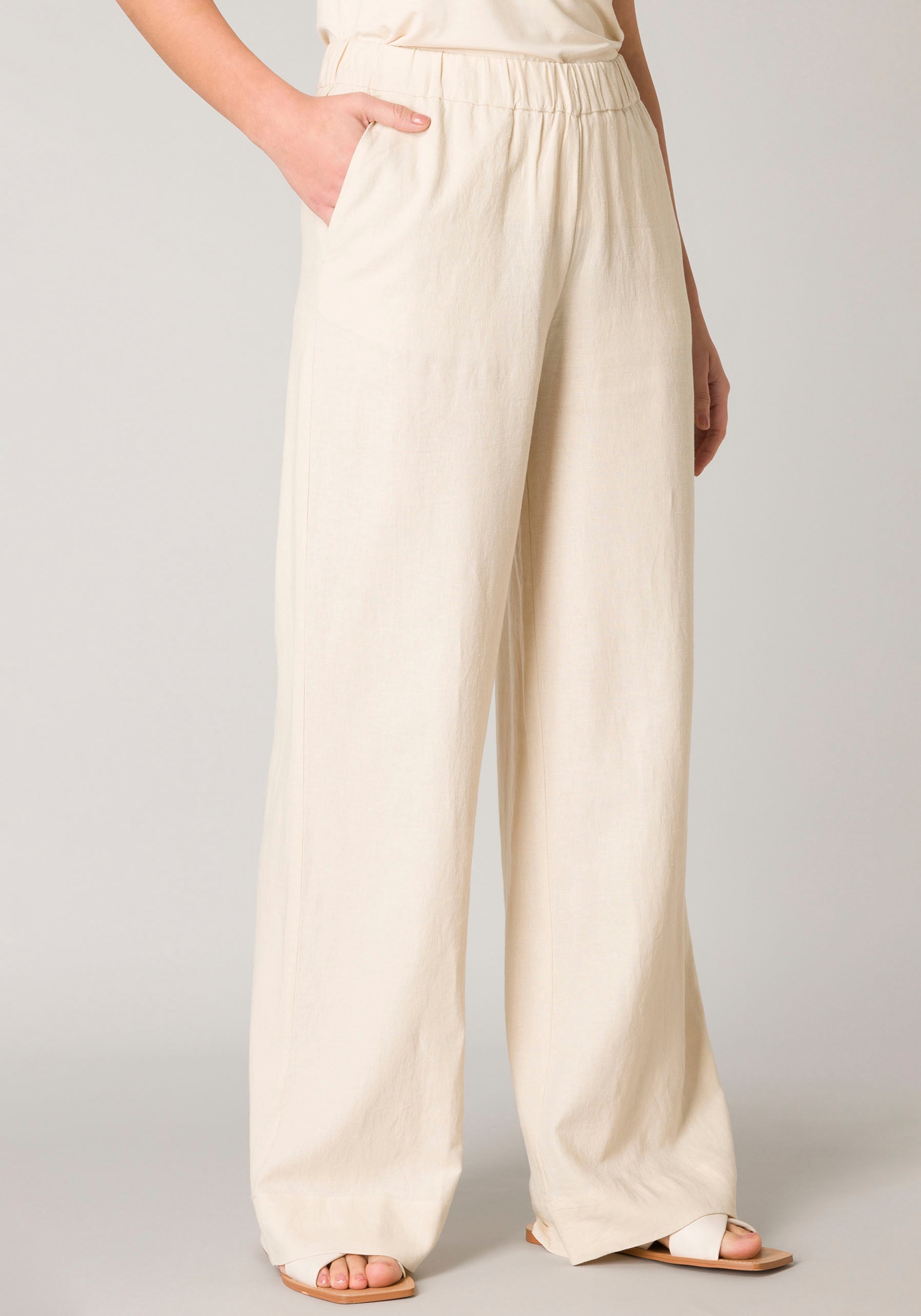 Base Level Leinenhose "Yul", Sommerhose mit elastischem Bund günstig online kaufen