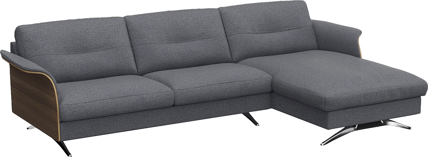 FLEXLUX Ecksofa »Glow, super bequem durch hochwertigem Sitzaufbau mit Federkern, L-Form«, Modernes skandinavisches Design