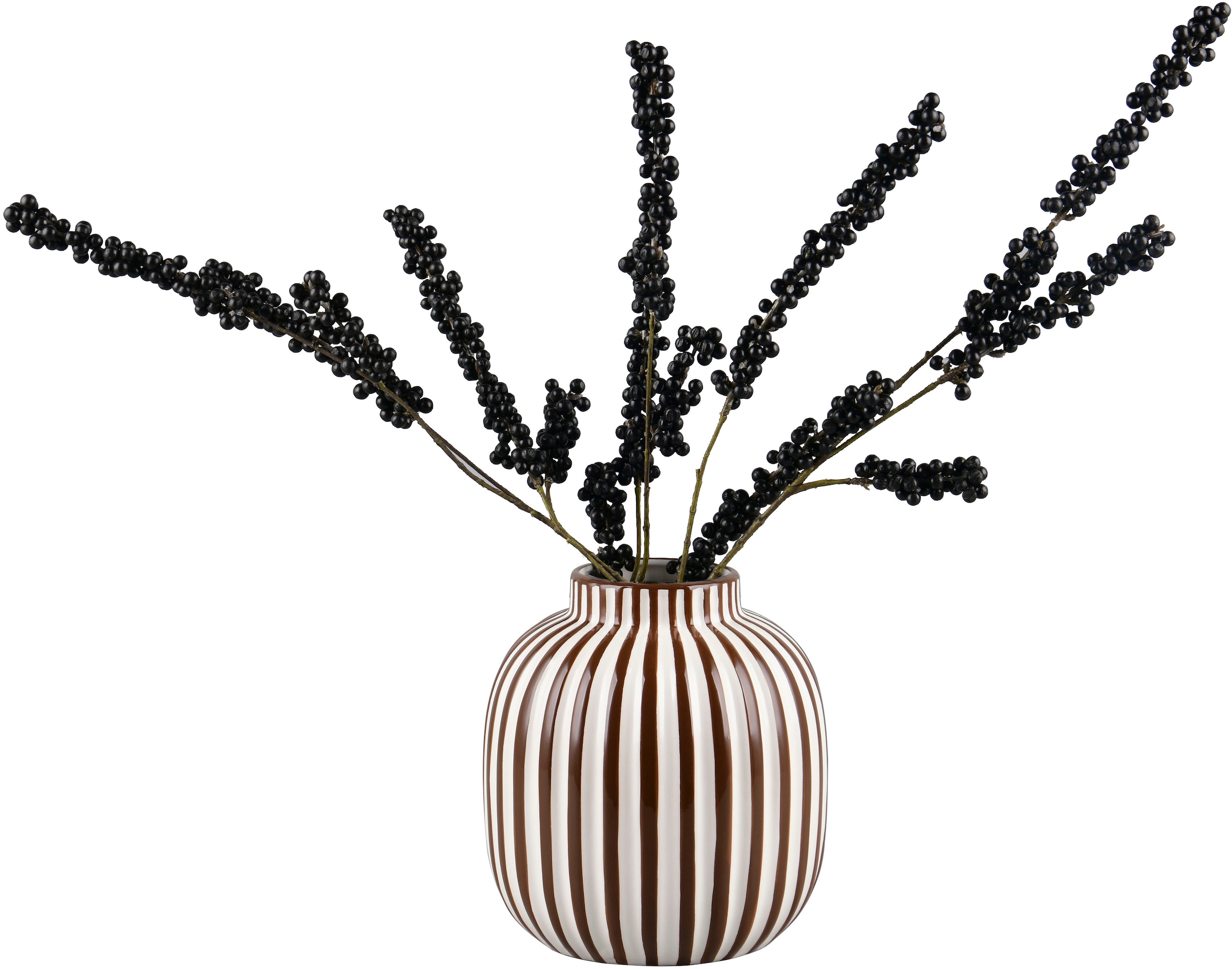 MIRRORS AND MORE Dekovase "SAVANNA" Dekovase mit Streifen günstig online kaufen