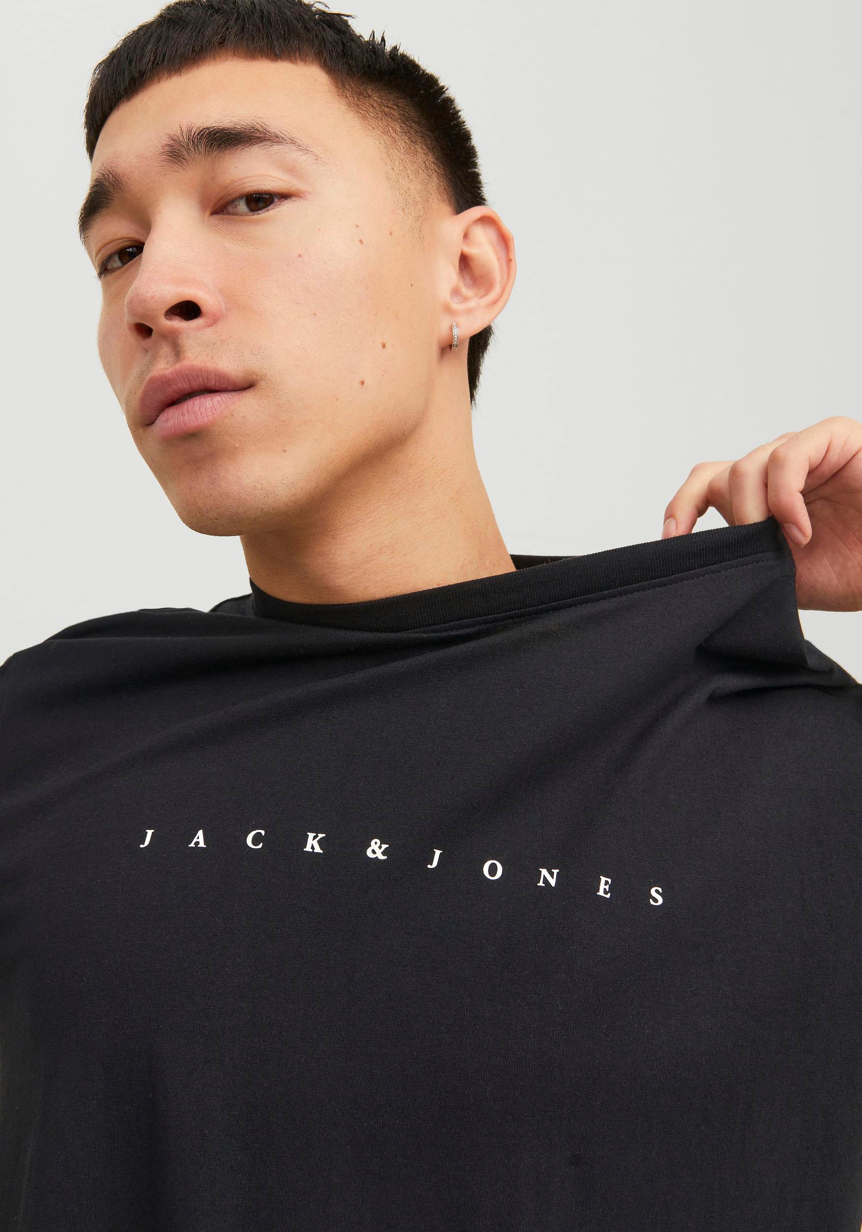 Jack & Jones Rundhalsshirt "JJESTAR mit Pigmentprint und Baumwollgefühl", b günstig online kaufen