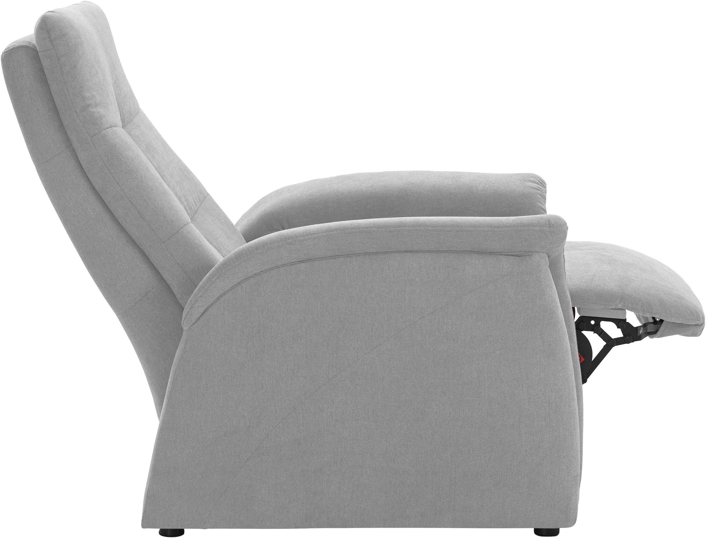 exxpo - sofa fashion Sessel »Tivoli, Hochlehnsessel, Relaxsessel, Kinosessel, bequem«, (Set), mit Relaxfunktion, schmale Armlehnen