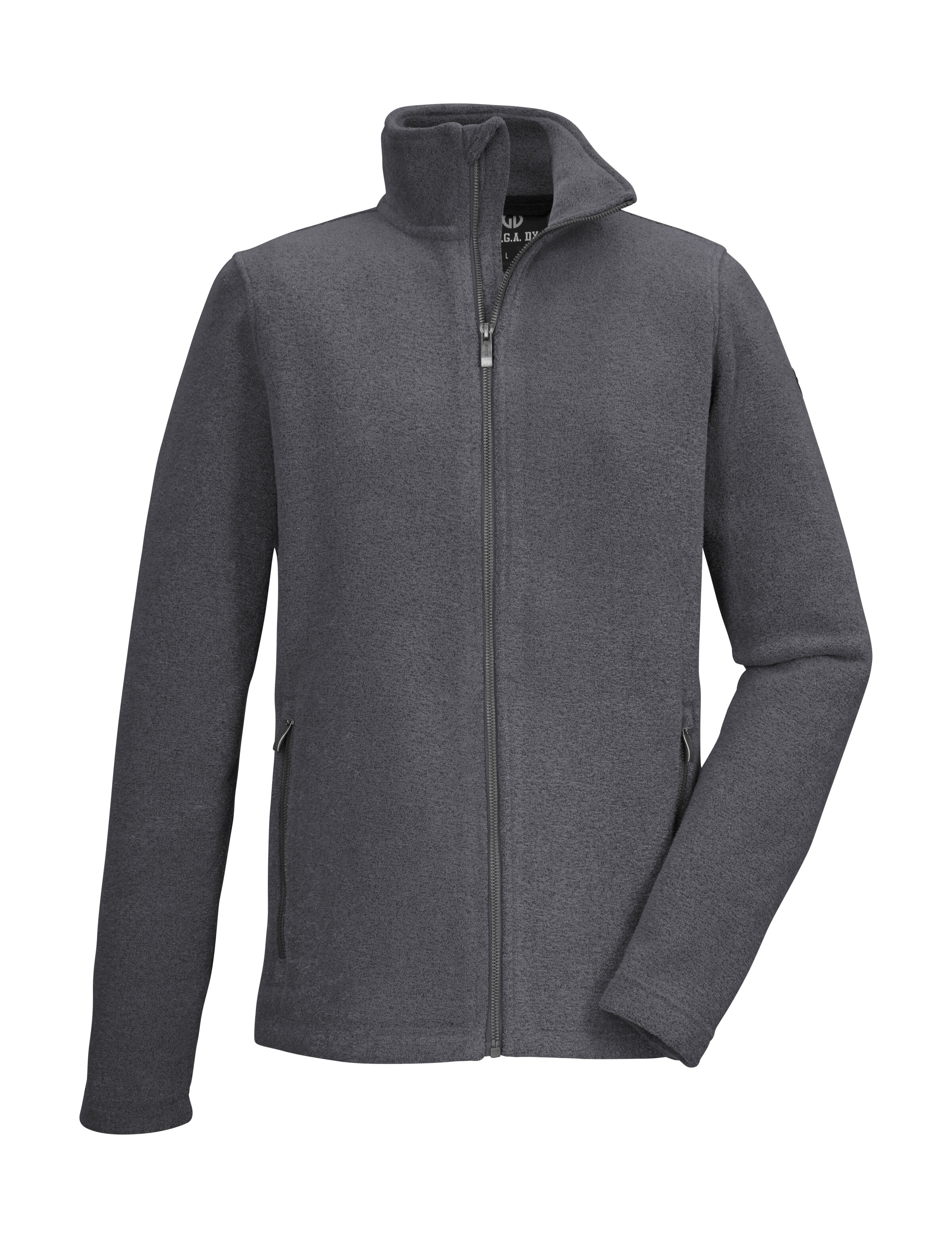 G.I.G.A. DX by killtec Fleecejacke "GS 5 MN KNTFLC JCKT" Strickfleecejacke, Melange-Optik, Reißverschlusstaschen, Kinnschutz
