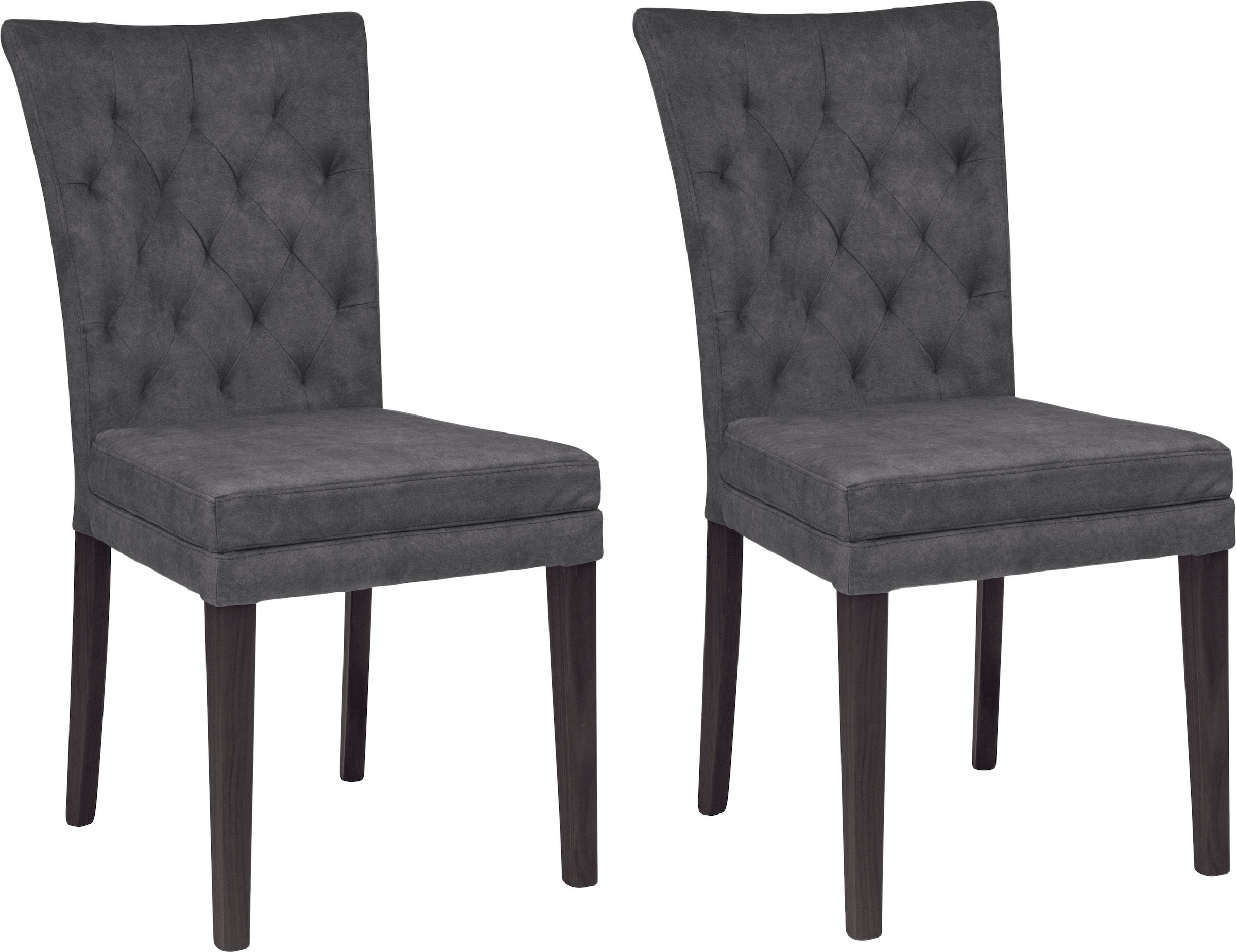 Home affaire 4-Fußstuhl "Colorado" (Set) 2 Stk.Beine aus Buche, wengefarben günstig online kaufen