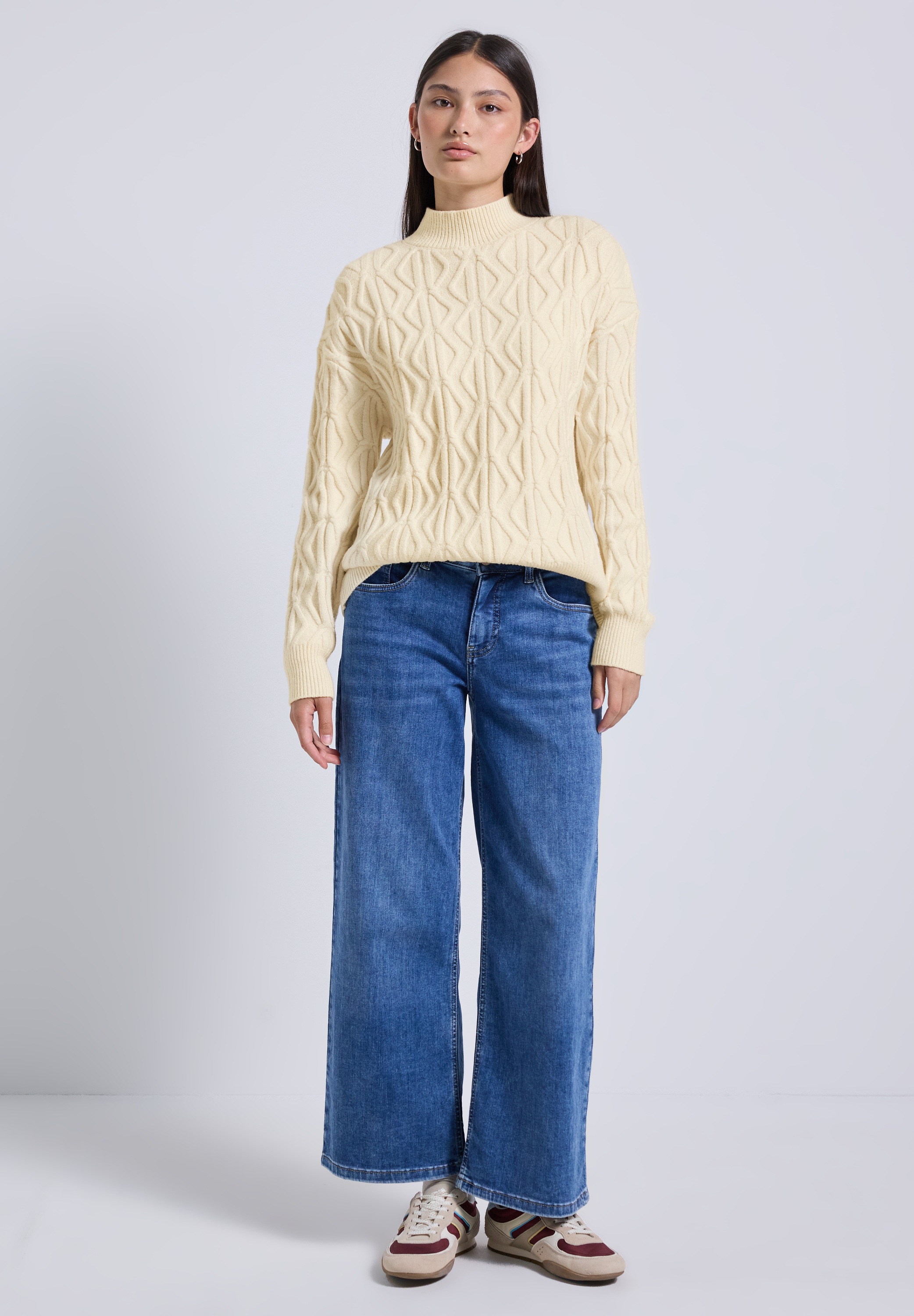 Street One Studio Knit Sweater Women's Beige 42 2
