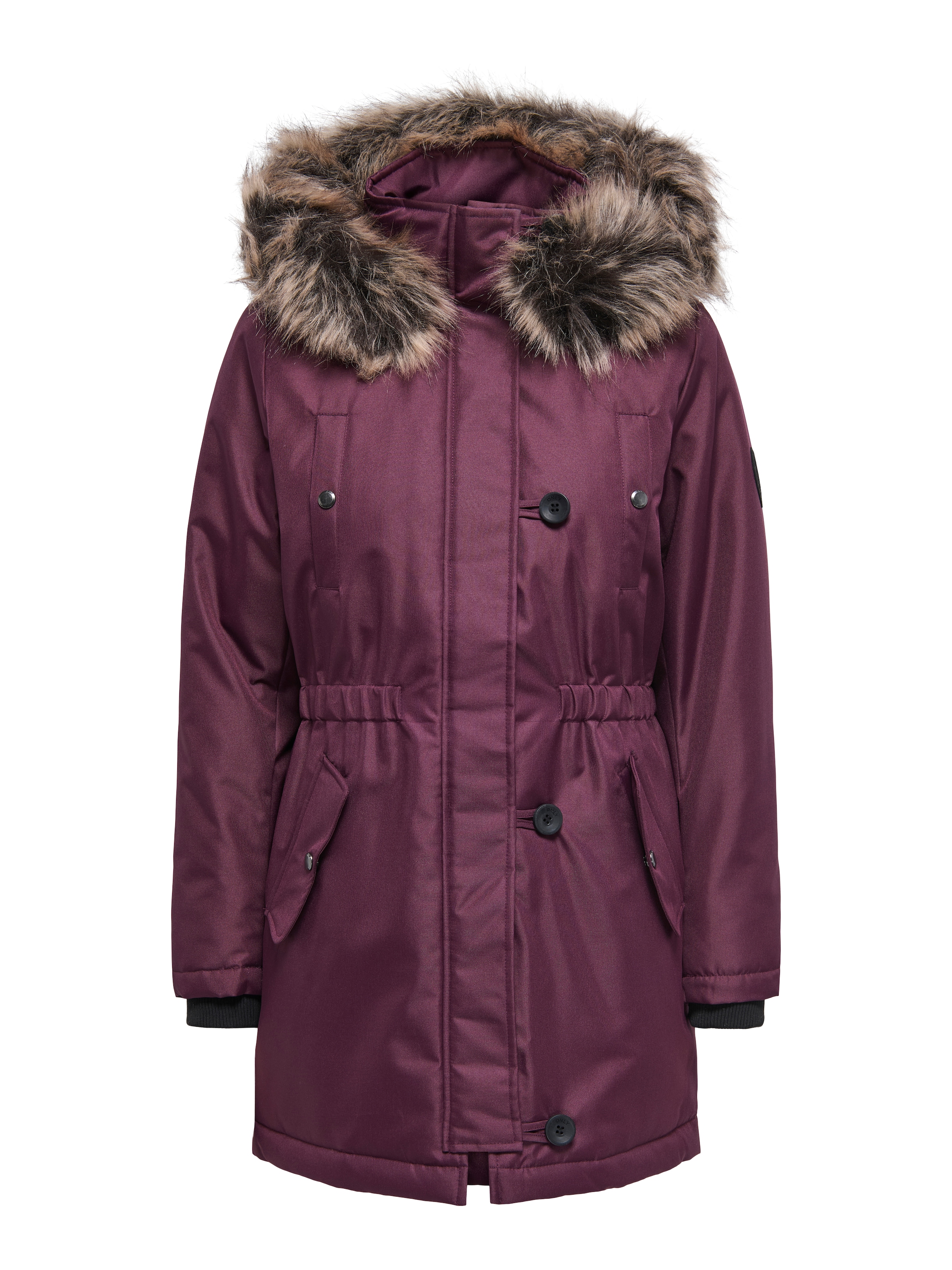 ONLY Parka »ONLIRIS FUR WINTER PARKA LIFE CC OTW«, mit Kapuze, mit verdeckter Knopfleiste