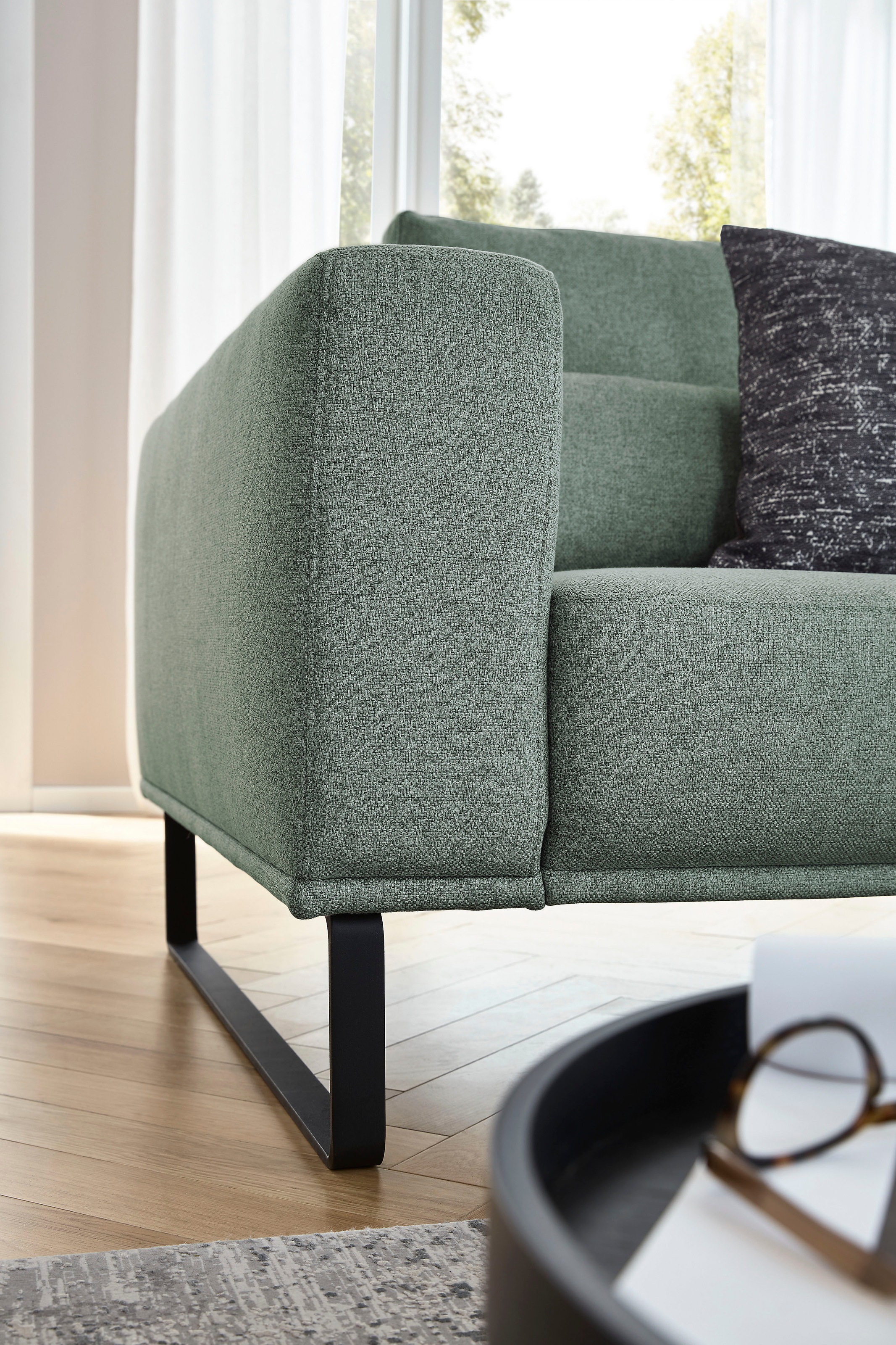 Musterring Ecksofa »JustB! PM100« Modernes Design mit schwarzen Metallkufen und 292 cm Breite - 6 Farben