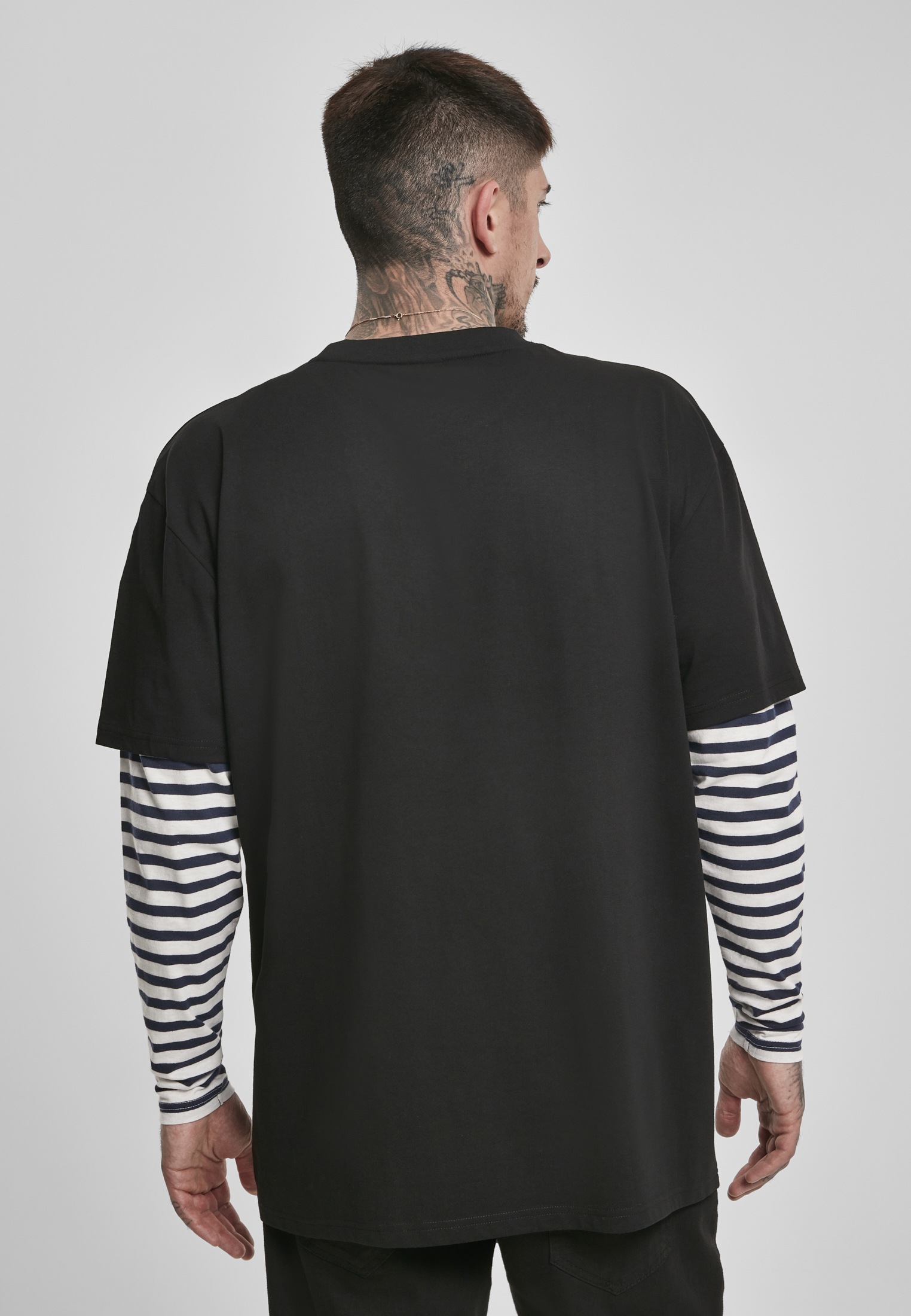 URBAN CLASSICS T-Shirt »Herren BAUR Striped tlg.) ▷ | (1 Oversized LS Double bestellen Layer Tee«