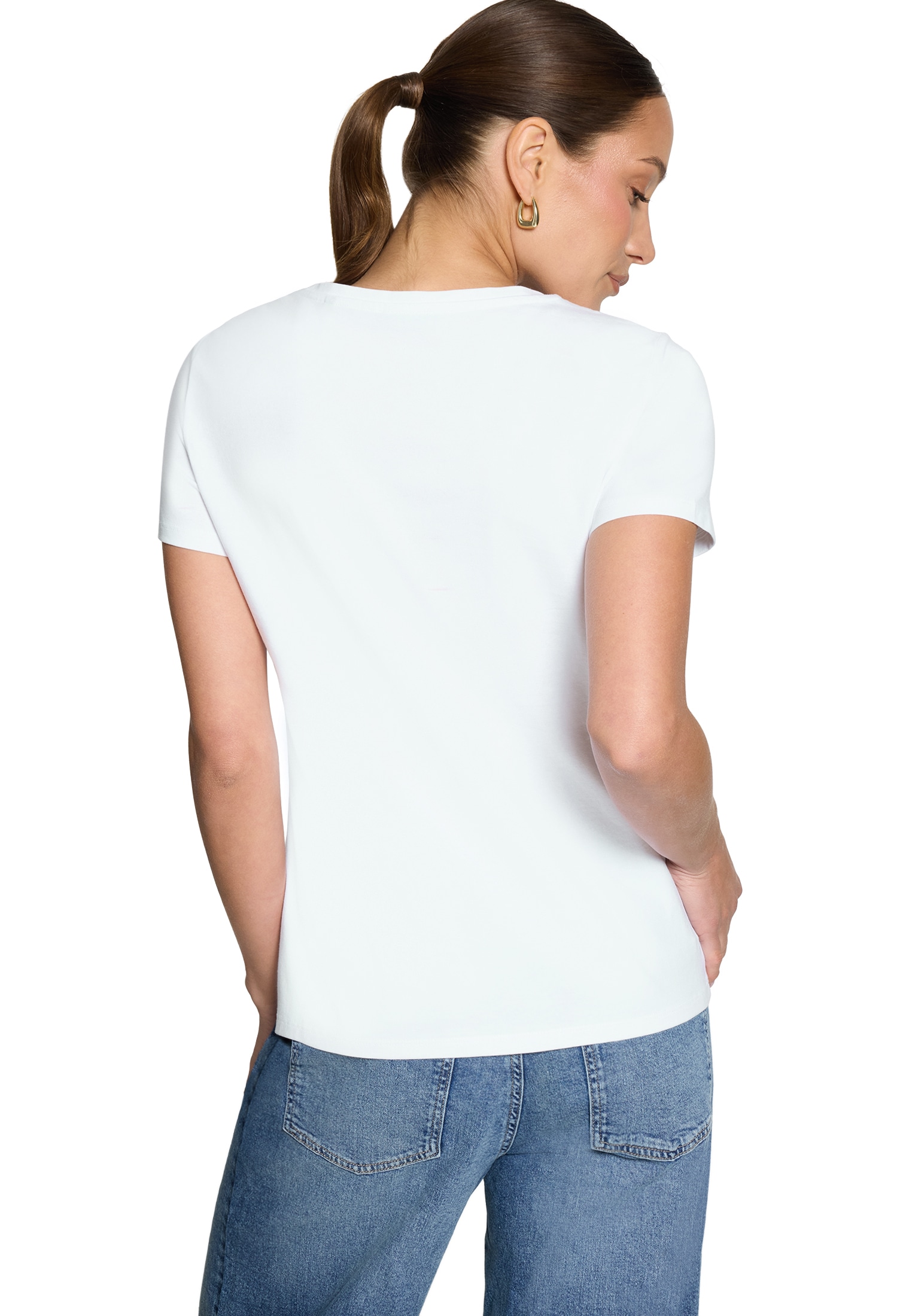 Zero Kurzarmshirt »Damen mit Aufdruck« 1 Glitzer.