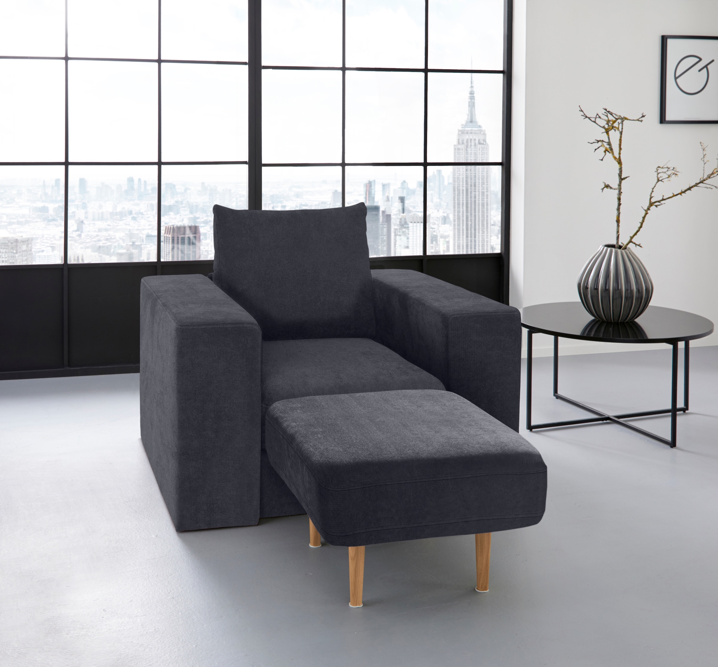 LOOKS by Wolfgang Joop Sessel »Looksv« Verwandlungssessel: aus Sessel wird Sessel mit Hocker