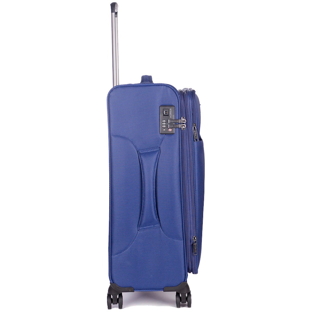 Stratic Weichgepäck-Trolley »Stratic Light + M, dark blue«, 4 Rollen