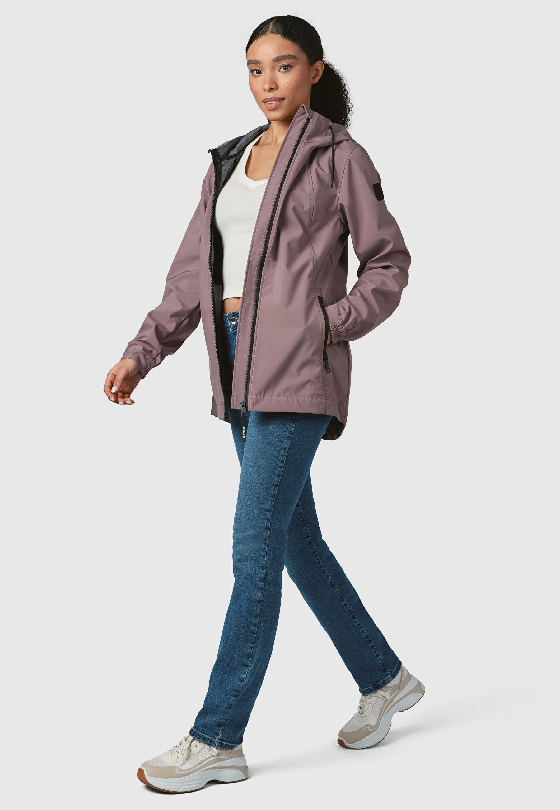 Ragwear Kurzmantel »Zuzka Sport«, Wasserdichter kurzer Übergangsmantel für Damen