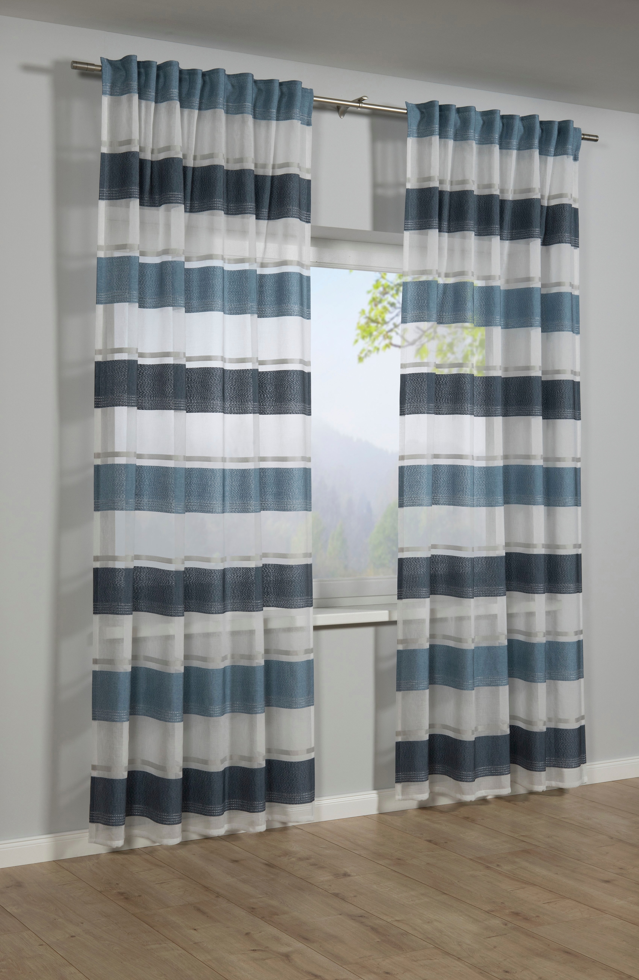 GARDINIA 1100000002199 "Schal mit Gardinenband Etamine" verdeckte Schlaufen 1 Stk. tlg. Stoff Etamine