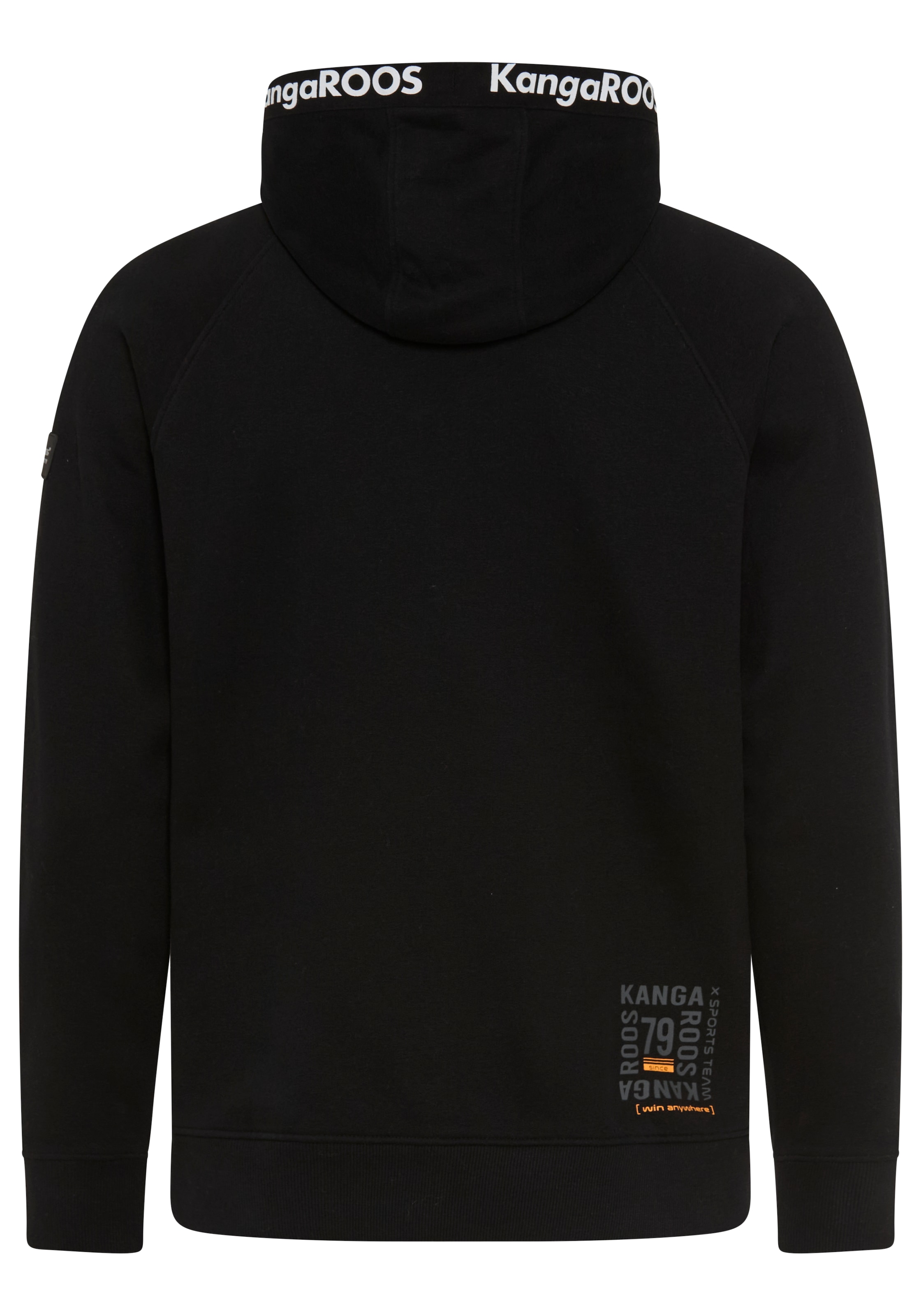 KangaROOS Kapuzensweatjacke schmale Passform, mit Kordelzug an der Kapuze