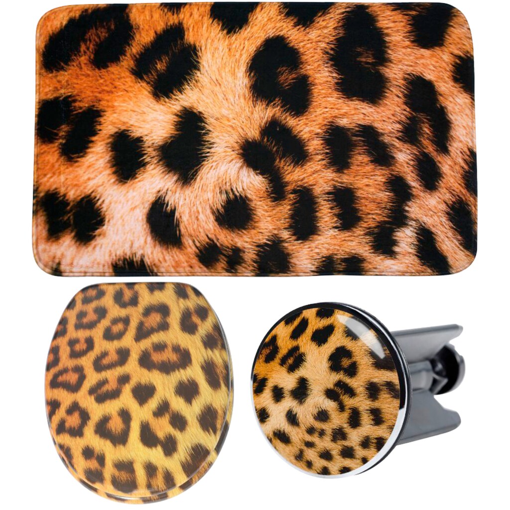 Sanilo Badaccessoire-Set »Leopardenfell«, (Komplett-Set, 3 tlg.)