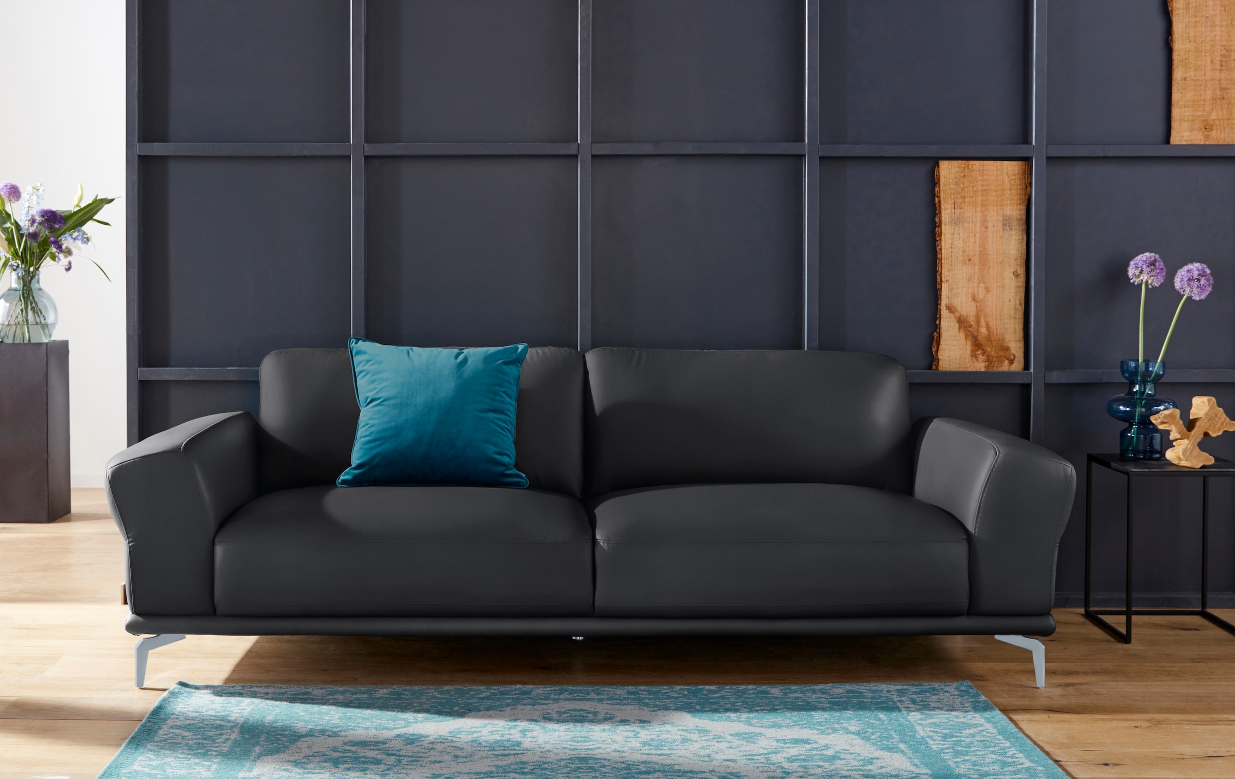 W.SCHILLIG 2,5-Sitzer »montanaa« mit Metallfüßen in Silber matt, Breite 232 cm