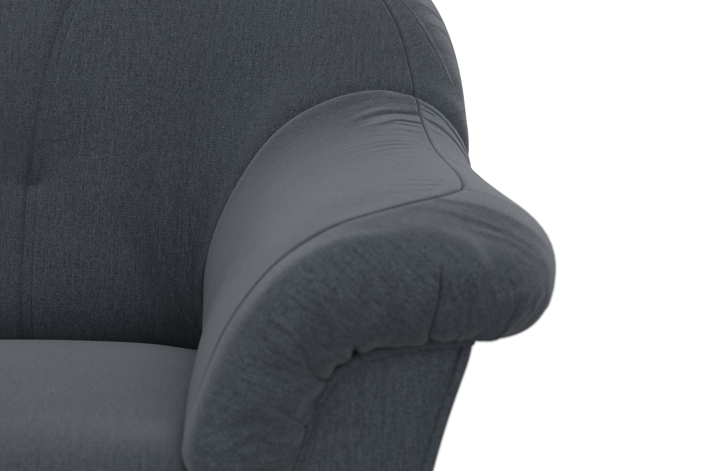 DOMO collection Ecksofa »Pegnitz, elegante Rückensteppung, kompakte Stellmaße 238/141cm, L-Form«, wahlweise mit Bettfunktion