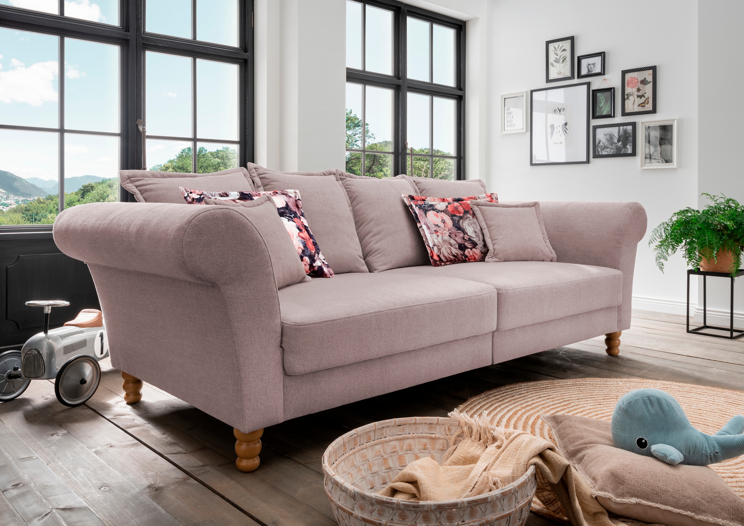 Home affaire Big-Sofa "Tassilo Mega Sofa mit viel Platz, bequem durch Kalts günstig online kaufen