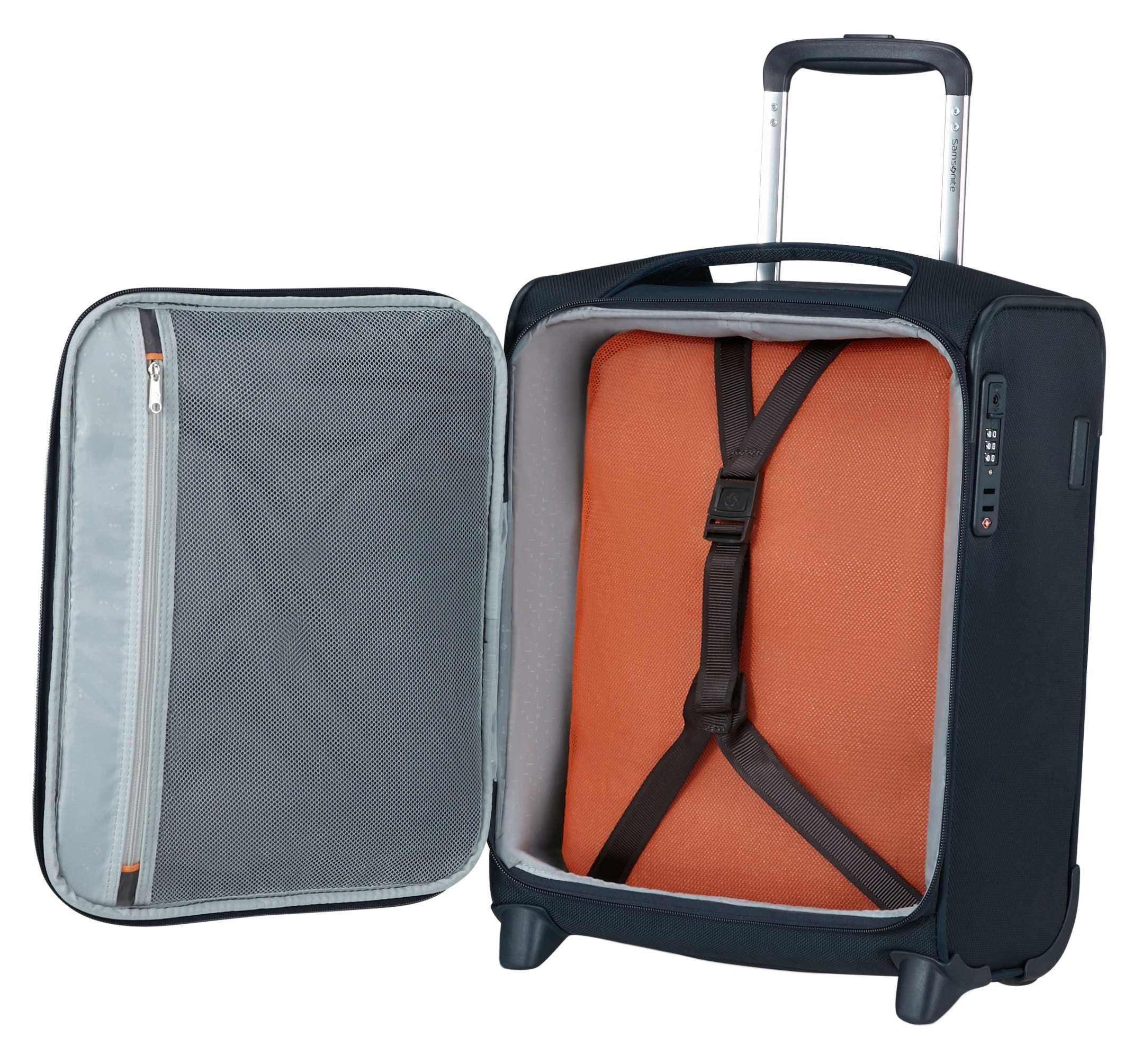 Samsonite Weichgepäck-Trolley »RE-LITE, 45 cm«, (Set, 2 St., mit Packwürfel), 2 Rollen, Underseater Handgepäck TSA-Schloss Reisekoffer Laptopfach