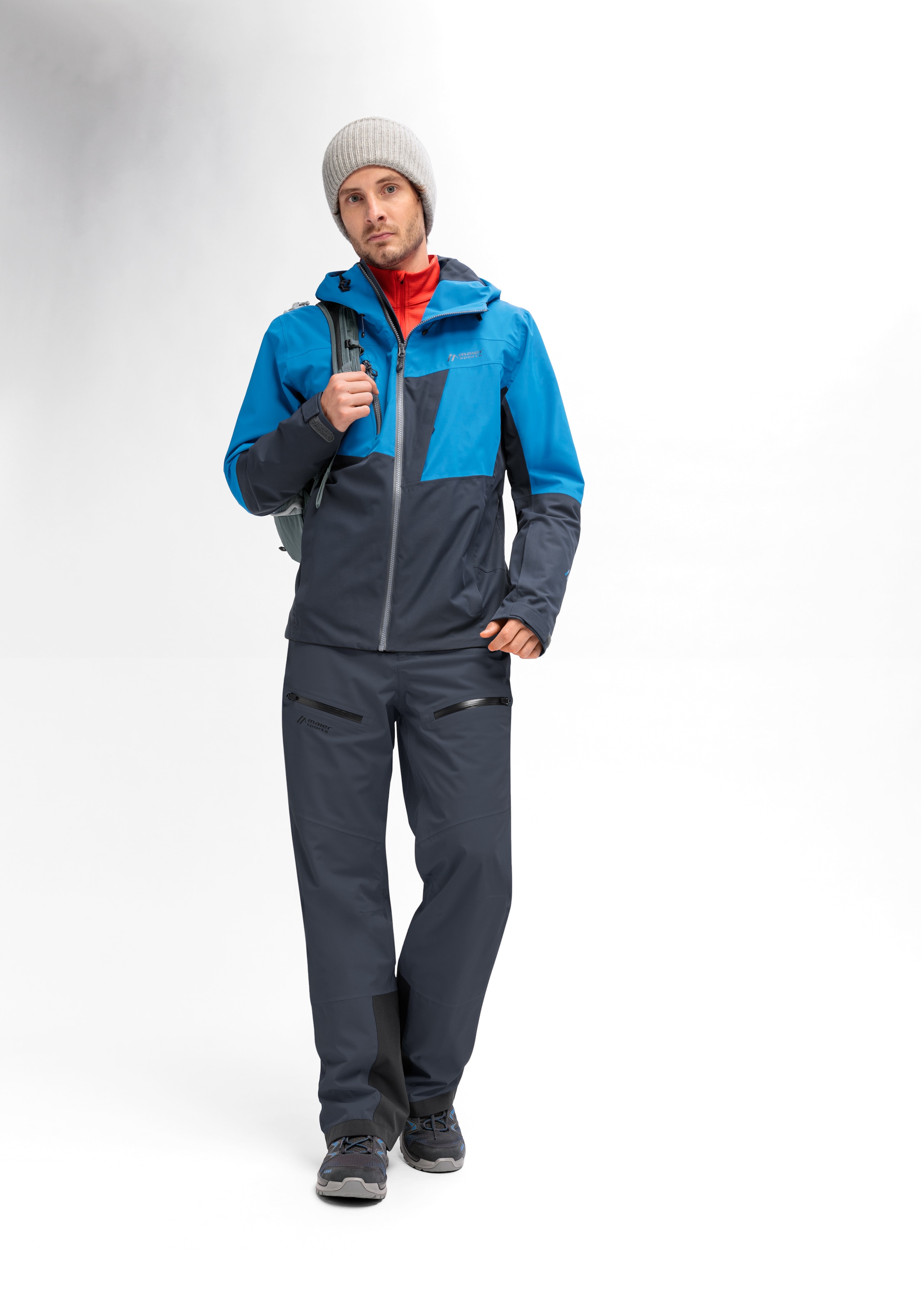 Maier Sports Funktionsjacke »Lindon M« Herren Outdoorjacke, wasserdicht, RV-Taschen, Kapuze