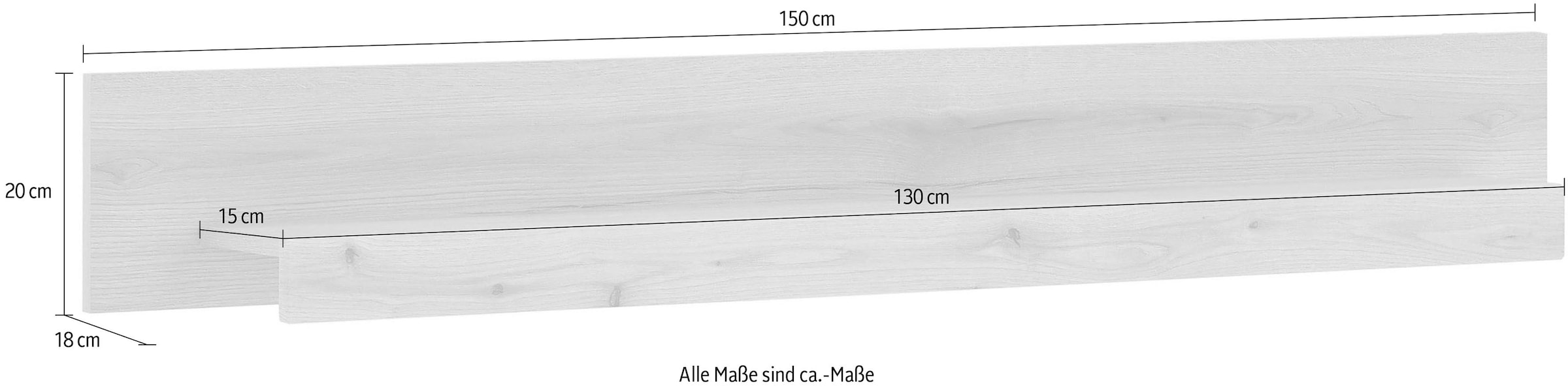 INOSIGN Wandboard »Cantara, modernes Wandregal, Hängeregal mit Ablagefach«, vielseitig einsetzbar, in Eiche Evoke oder weiß erhältlich