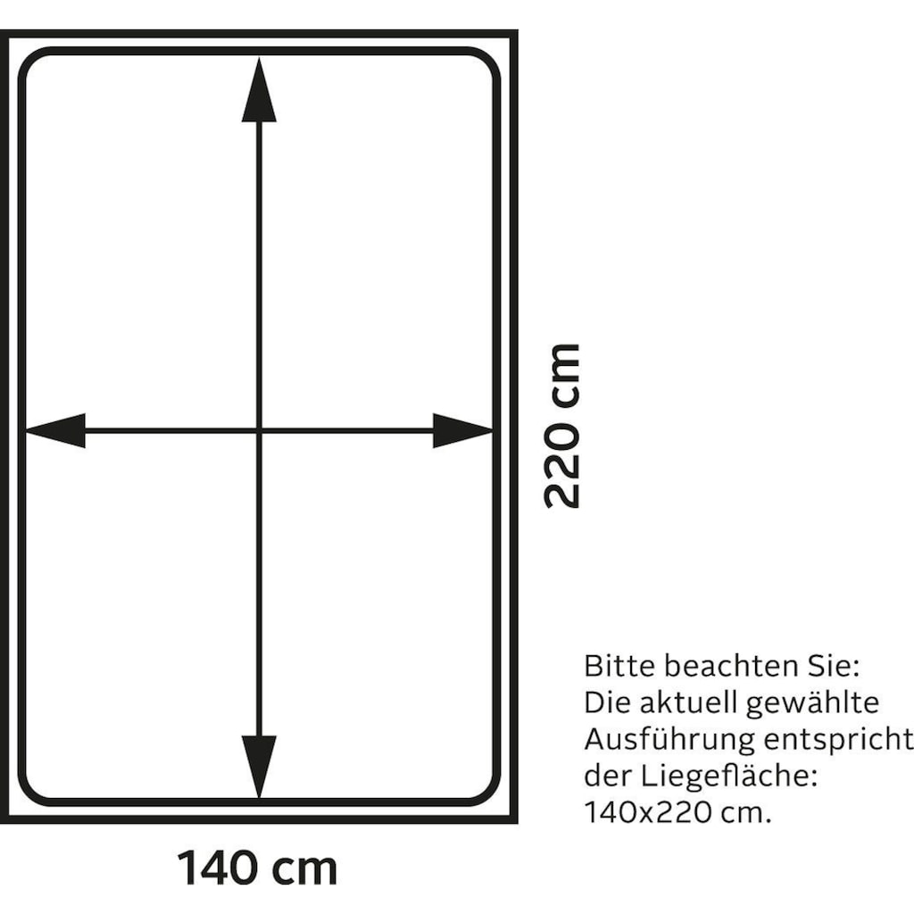 Home affaire Boxspringbett »Sonja«, mit Steppung im Kopfteil und Holzrahmen, inklusive Topper