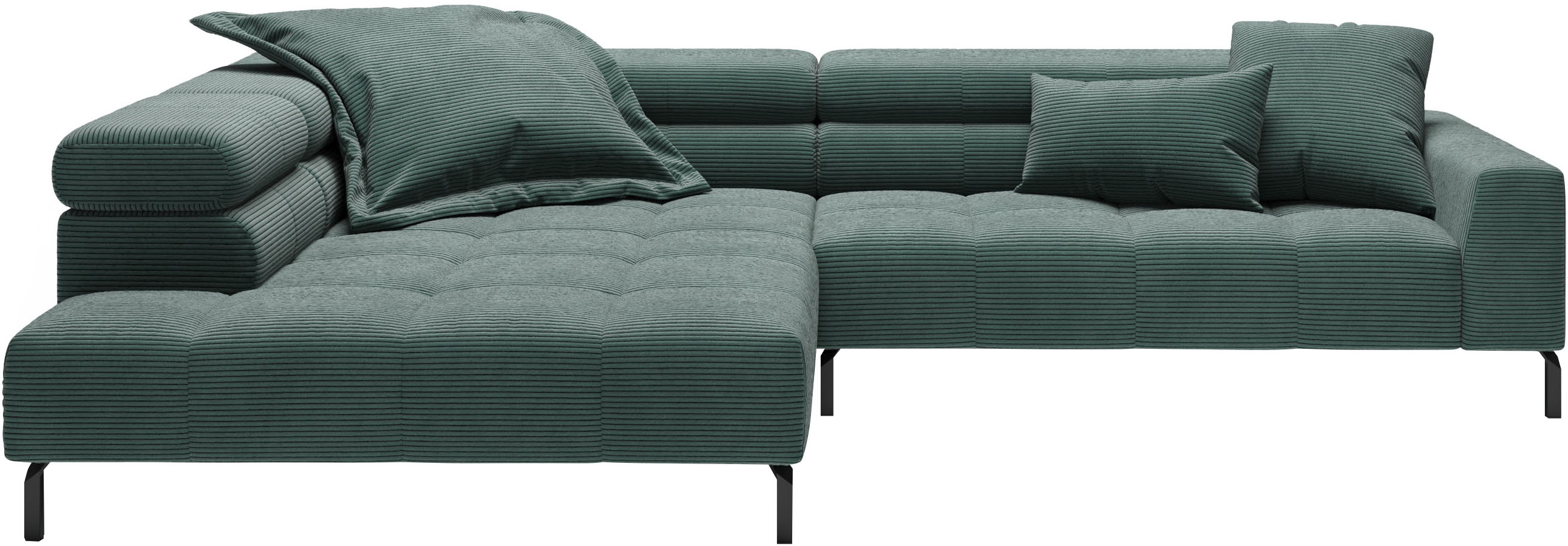 Home affaire Ecksofa "Claya, 311 cm breit, L-Form, inkl. Kopfteilverstellung" mit elektrischem Sitzvorzug im Hauptelement