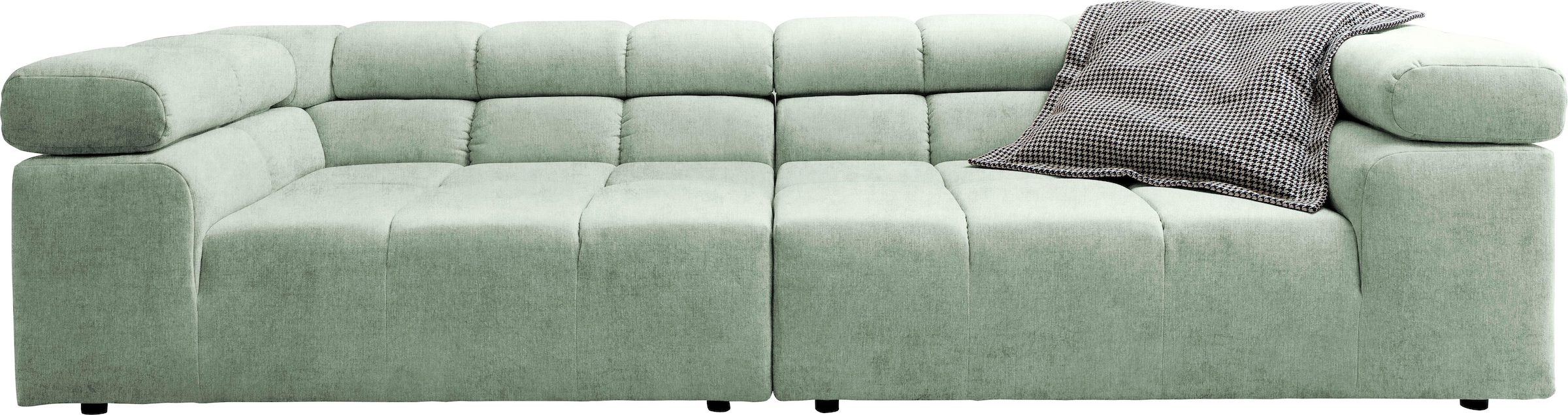Home affaire Big-Sofa "Ancona B/T/H: 290/110/70 cm" auffällige Steppung, in günstig online kaufen