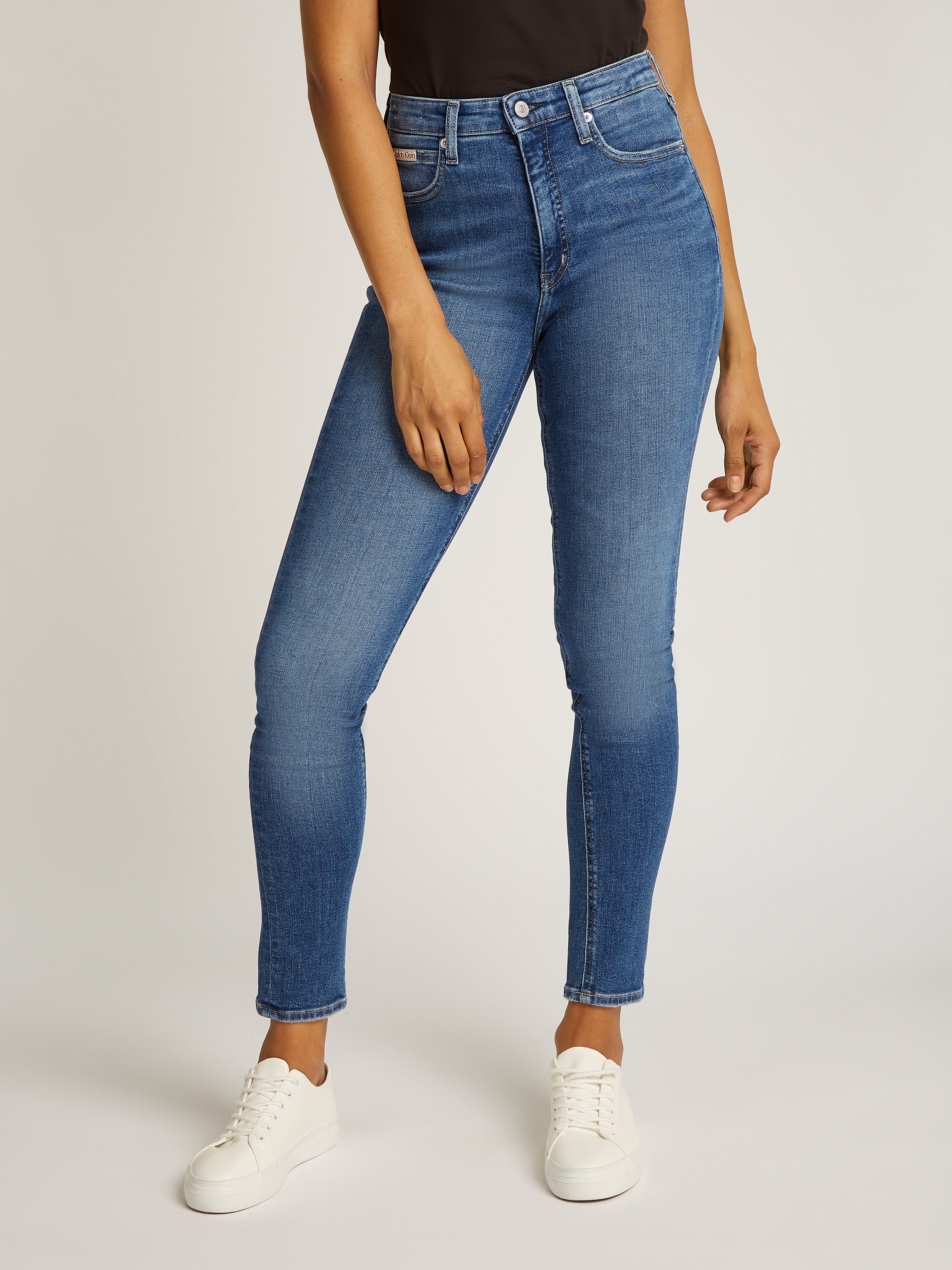 Skinny-fit-Jeans »HIGH RISE SKINNY«, mit Coinpocket, leichte Stoned wash Optik