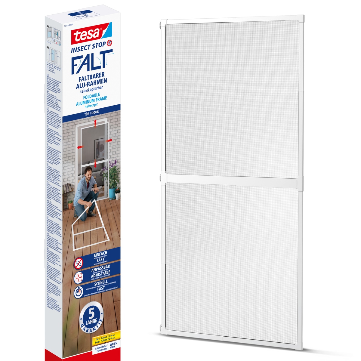 tesa Insektenschutz-Tür "Insect Stop Falt Fliegengitter für Türen - max. 1 günstig online kaufen
