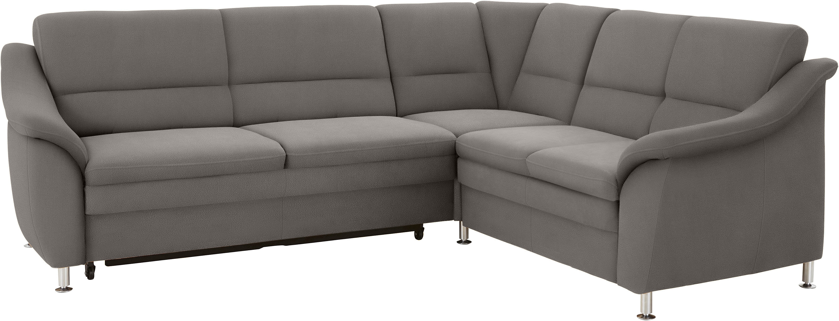 sit&more Ecksofa "Cardoso L-Form" mit Federkern, wahlweise mit Schlaffunktion und Schubkasten