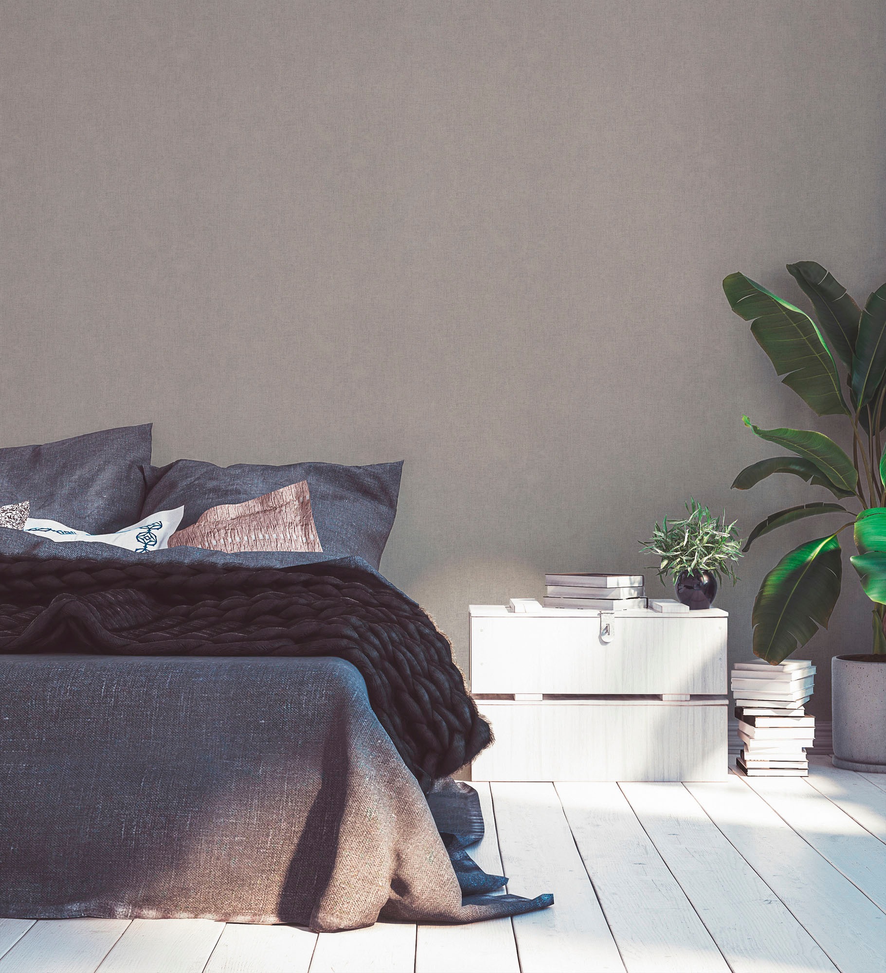 A.S. Création Vliestapete »Hygge«, unifarben-Ton-in-Ton-einfarbig, Tapete einfarbig Tapete Uni Tapeten Wohnzimmer Schlafzimmer Küche Flur