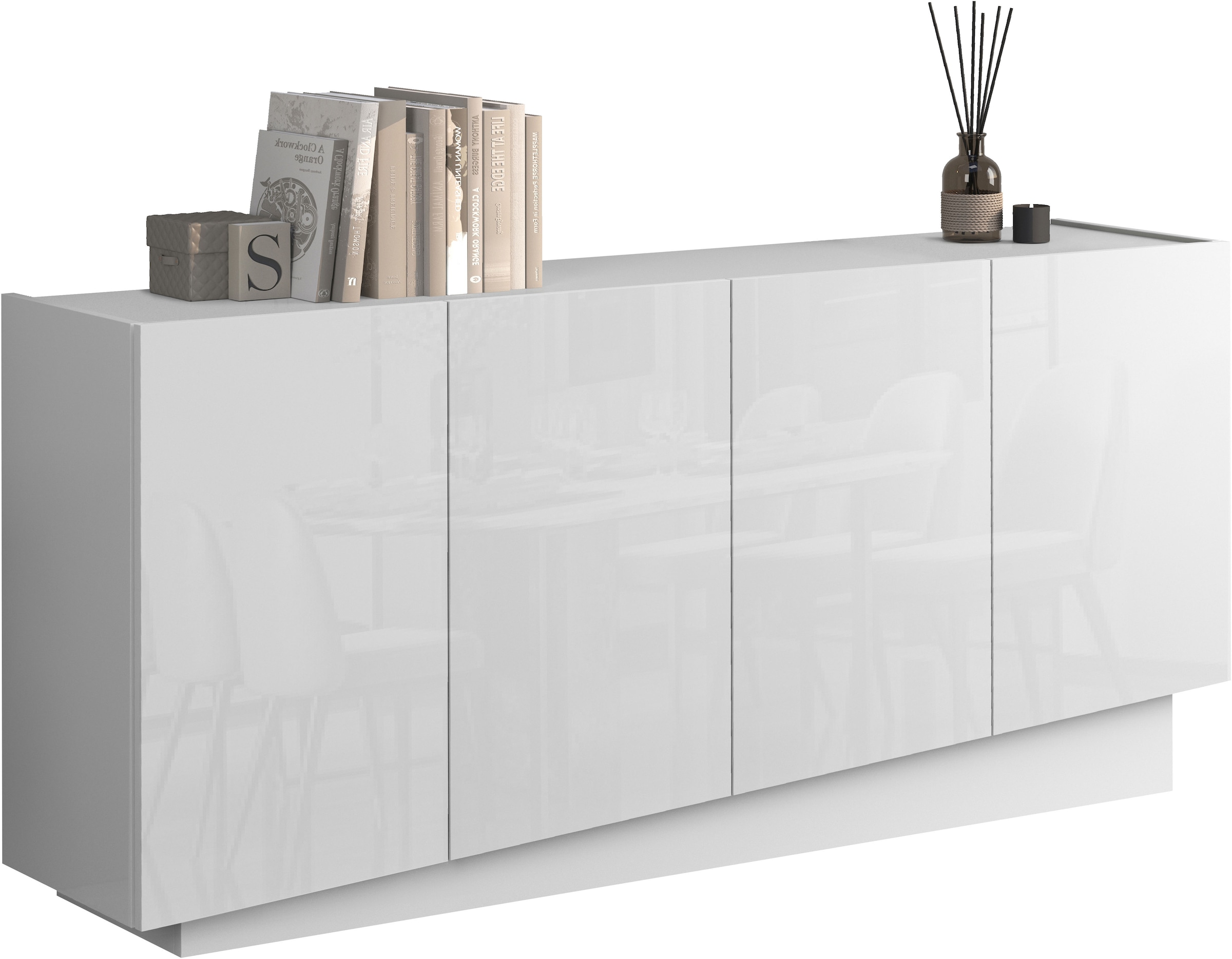 INOSIGN Sideboard »VELA, Sideboard, Breite 160 cm, Design mit schrägen Türen«, (1 St.), Made in Italy, Maße-B/T/H: 160x35x75,Sideboard, Anrichte, Kommode