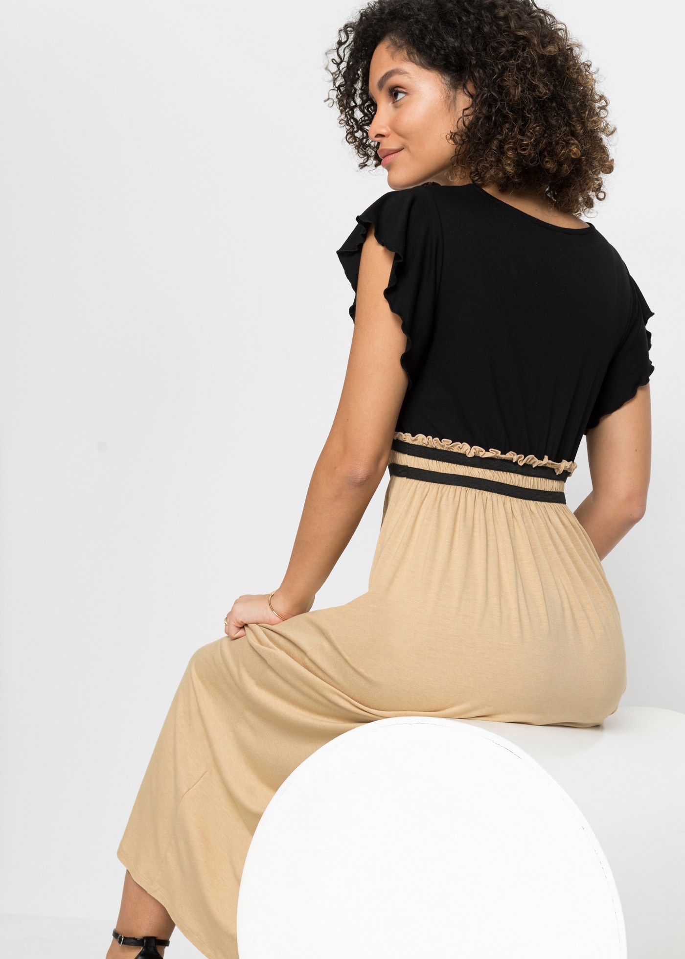 bonprix Jerseykleid 1 tlg. für Frühling und Sommer, aus Viskose und Elasthan, mit kurzem Arm