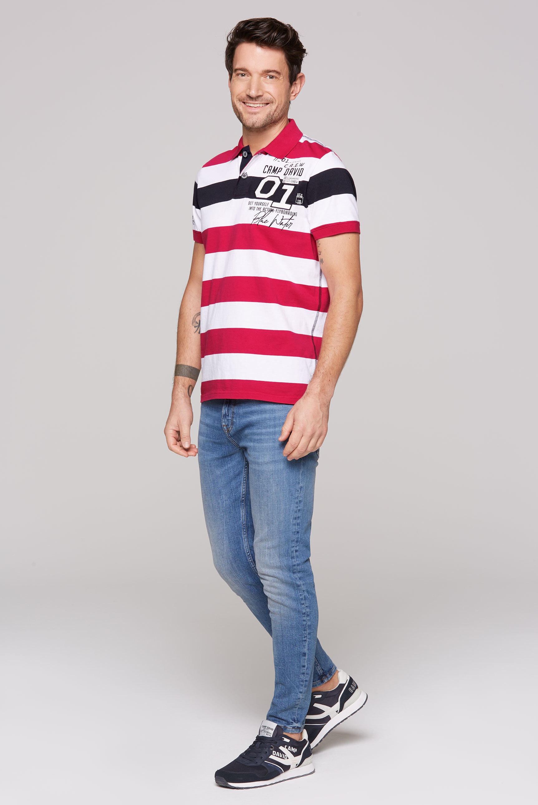 CAMP DAVID Poloshirt, aus Baumwolle