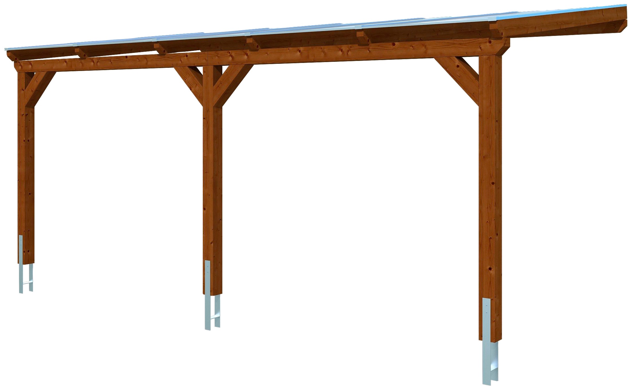 Skanholz Anlehncarport »Vogtland«, 276 cm, braun