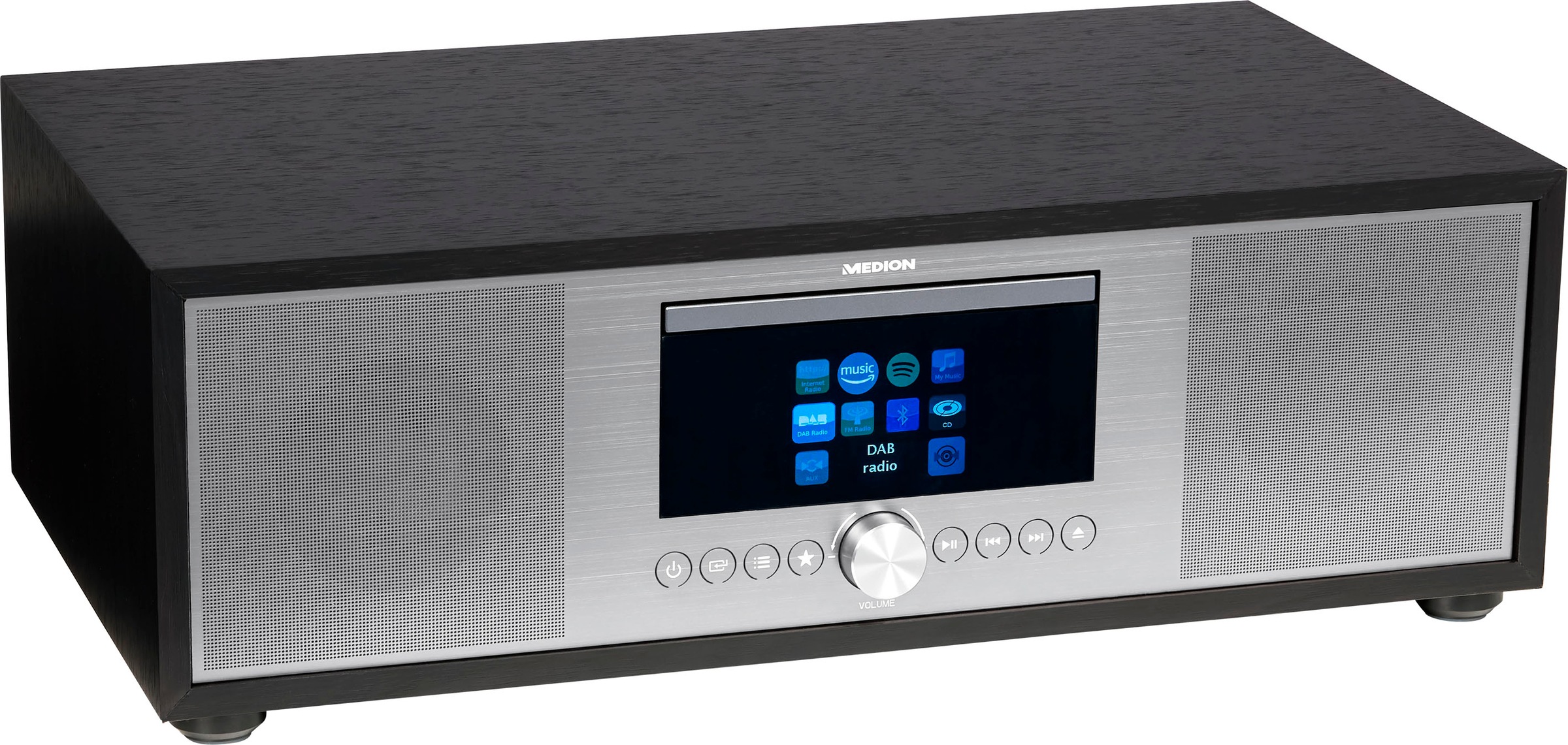 Medion® Internet-Radio »All-In-One Audio System LIFE® P-Serie«, (Bluetooth-LAN (Ethernet)-WLAN Internetradio-Digitalradio (DAB+)-UKW mit RDS-FM-Tuner 80 W)
