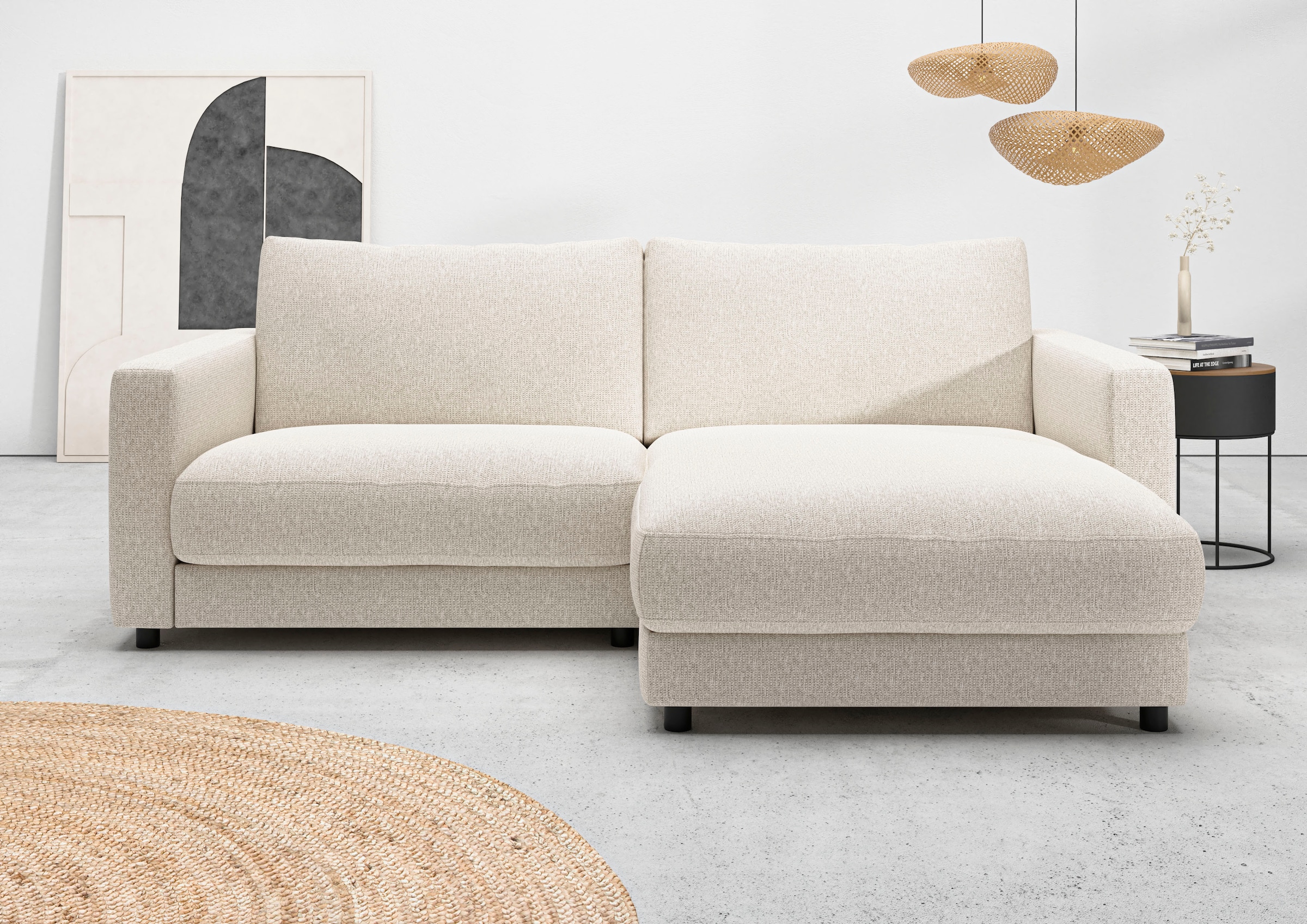 Home affaire Ecksofa "Ecksofa Jiro, L-Form, große Sitztiefe, Breite 226 cm" günstig online kaufen