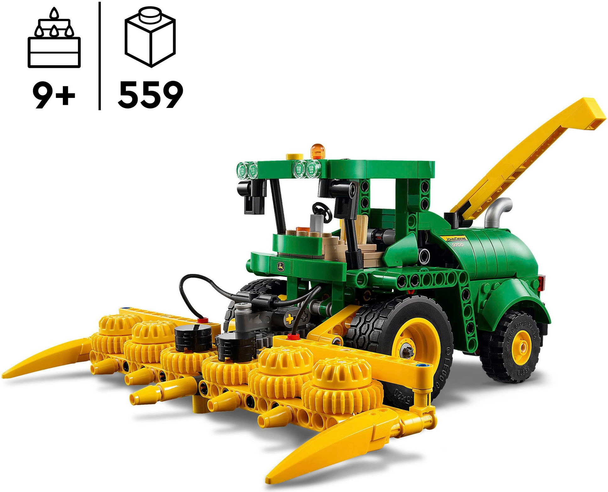 LEGO® Konstruktionsspielsteine »John Deere 9700 Forage Harvester (42168), LEGO Technic«, (559 St.), Made in Europe